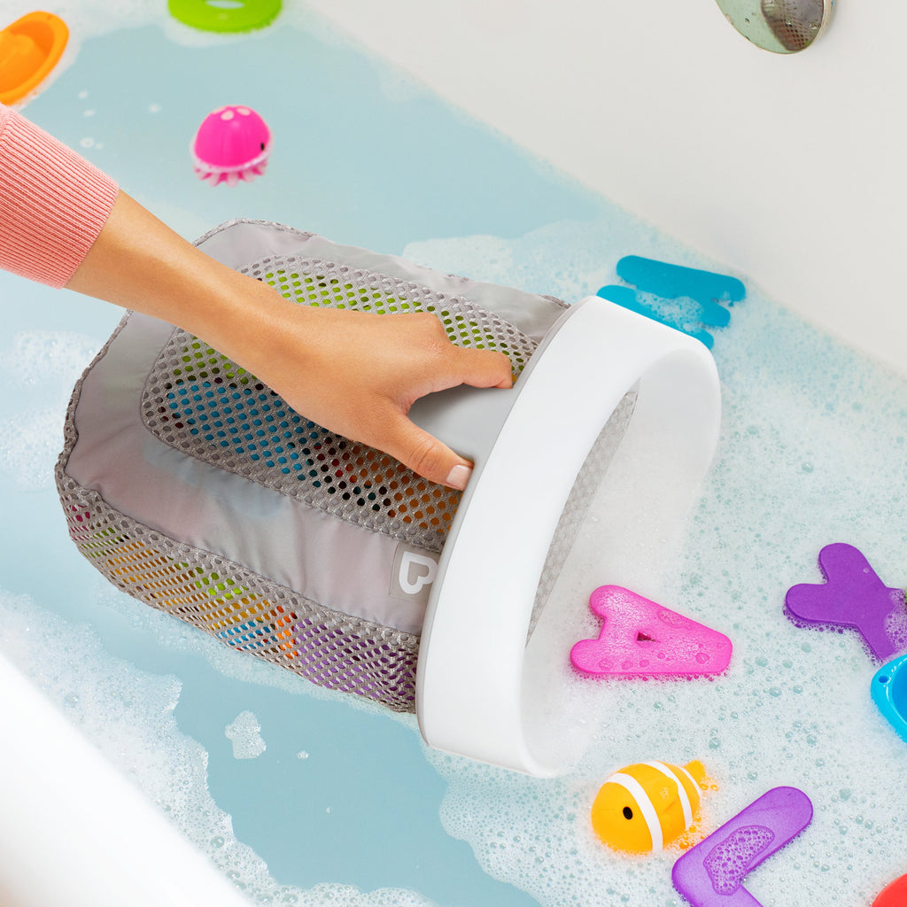 Super Hanging Bath Toy and Storage with Quick Drying Mesh, Gray, Unisex - Image 2
