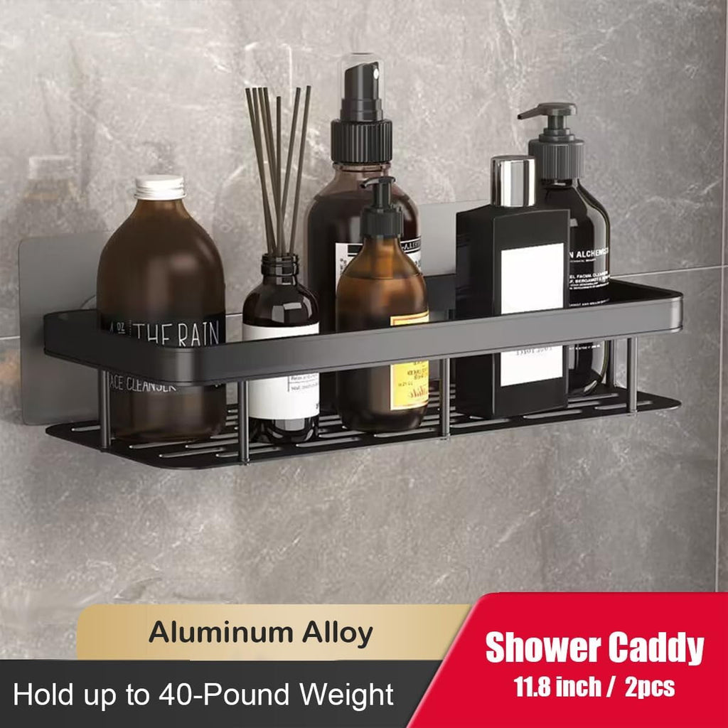 Shower Caddy, 5 Pack, Adhesive Bathroom Storage Organizer, Large Capacity, Rustproof Stainless Steel - Image 3