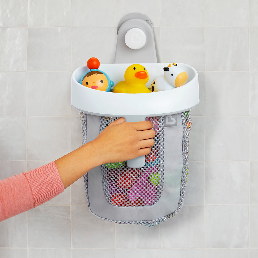 Super Hanging Bath Toy and Storage with Quick Drying Mesh, Gray, Unisex - Image 3