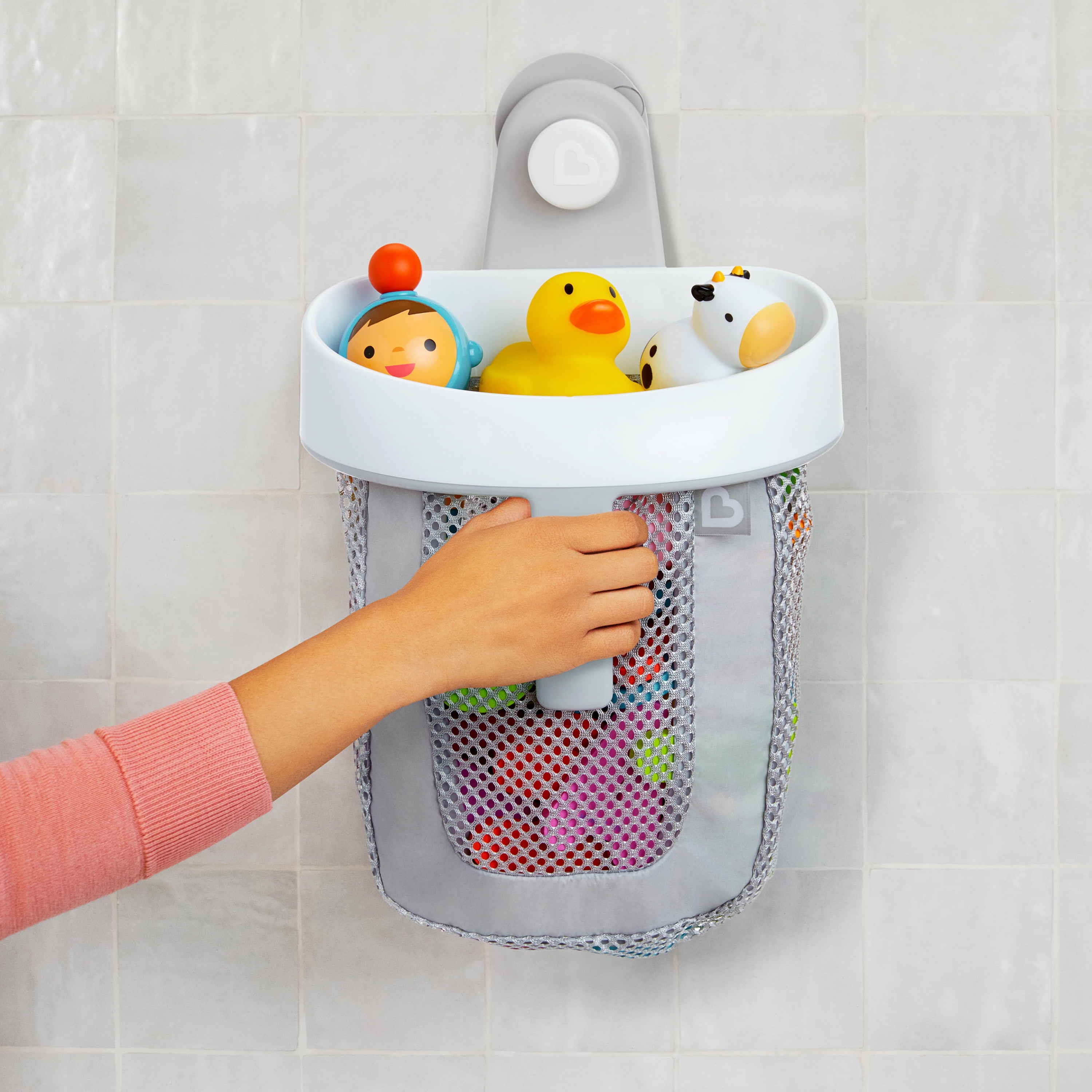 Super Hanging Bath Toy and Storage with Quick Drying Mesh, Gray, Unisex - Image 3