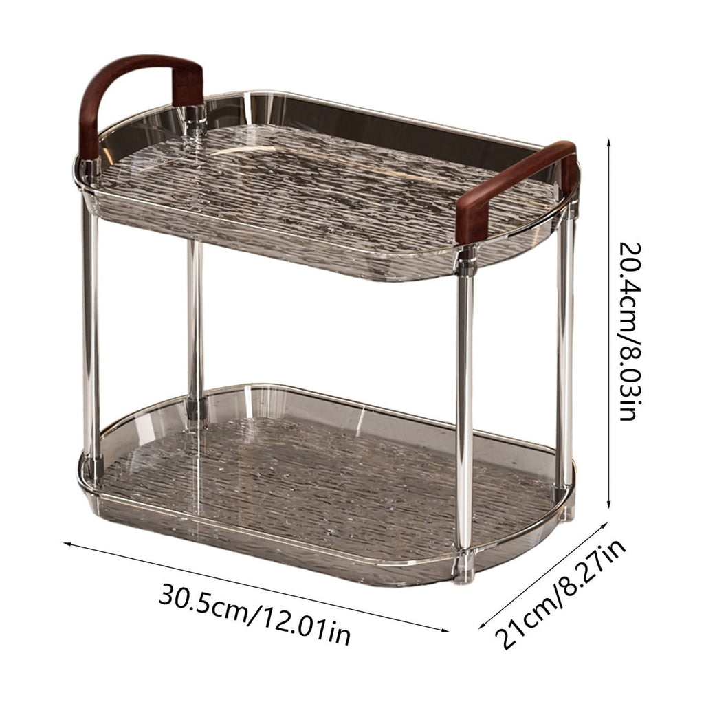 2-Tier Bathroom Organizer - Space Saving Shelf for Cosmetics, Toiletries and Kitchen Essentials - Image 3