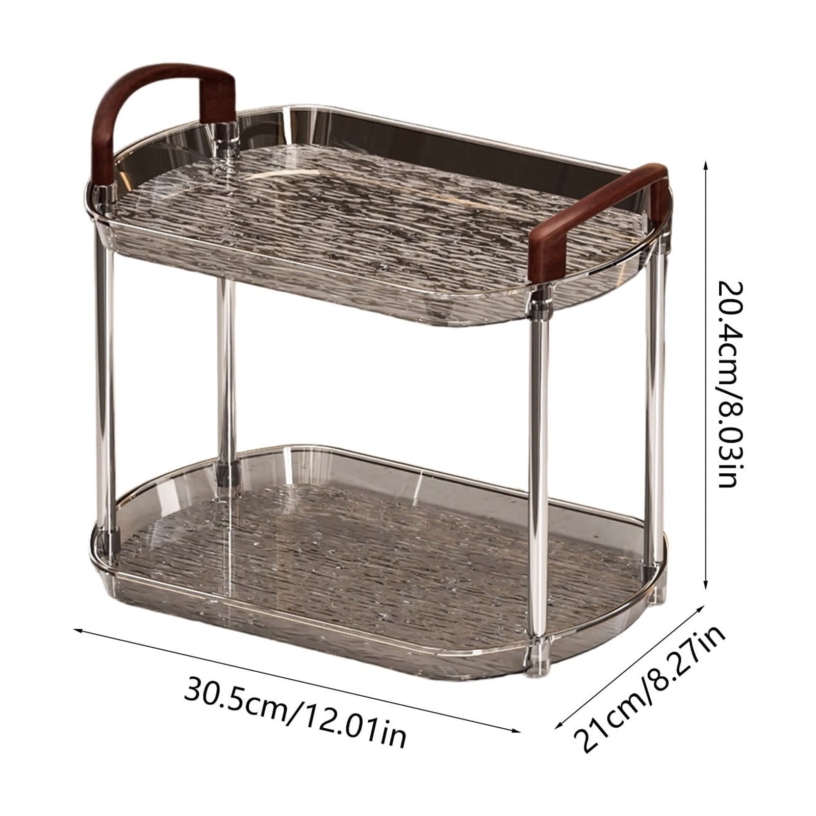 2-Tier Bathroom Organizer - Space Saving Shelf for Cosmetics, Toiletries and Kitchen Essentials - Image 3