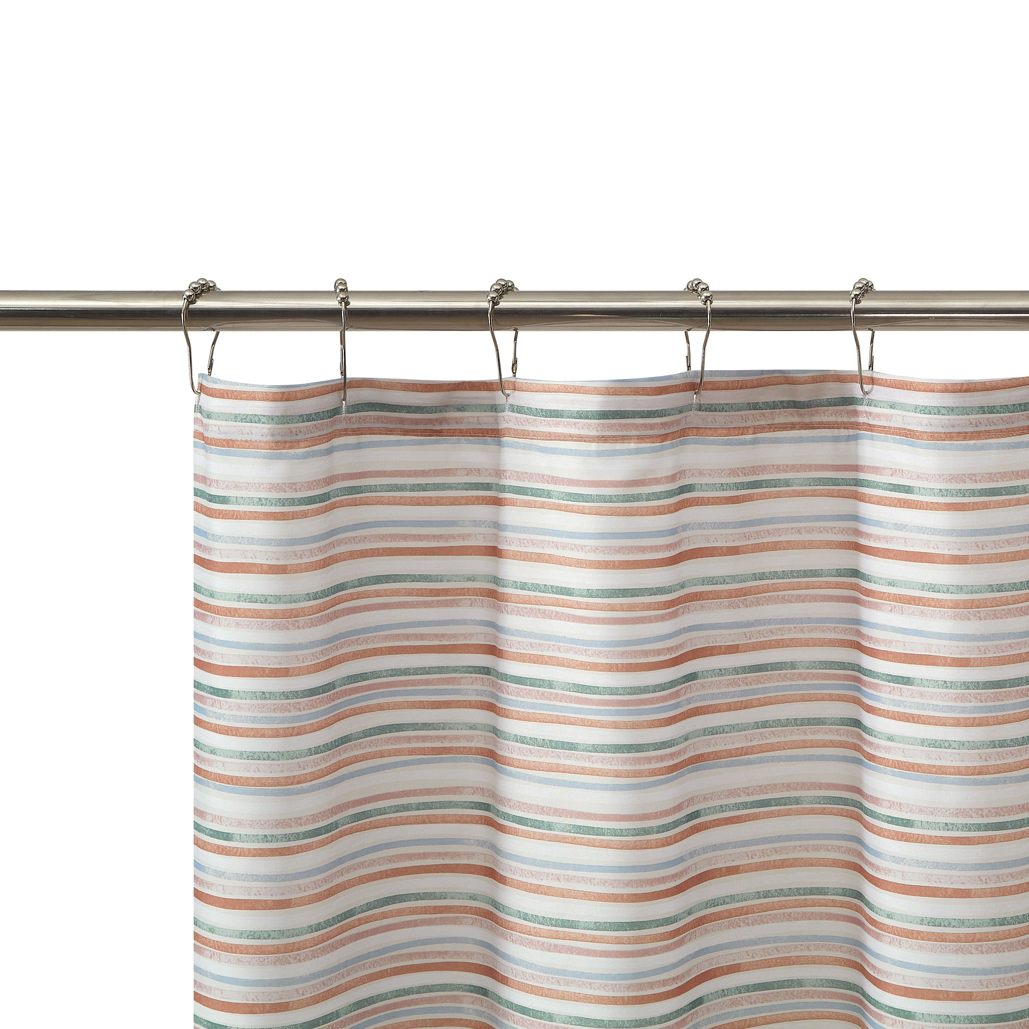 13-Piece Fabric Shower Set, Multicolor Brown - Image 3