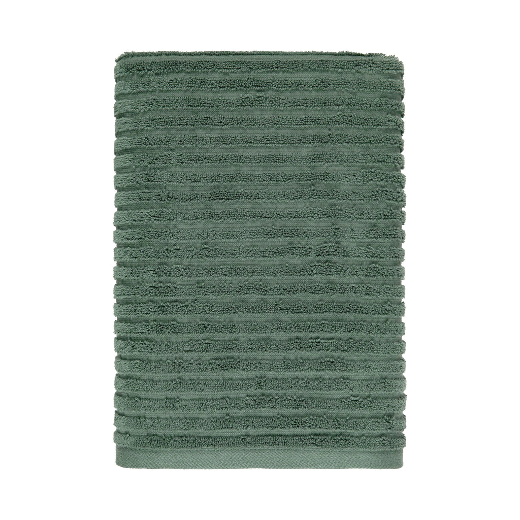 PowerLoft 6 Piece Bath Towel Set, Green Ash Textured Stripe - Image 5