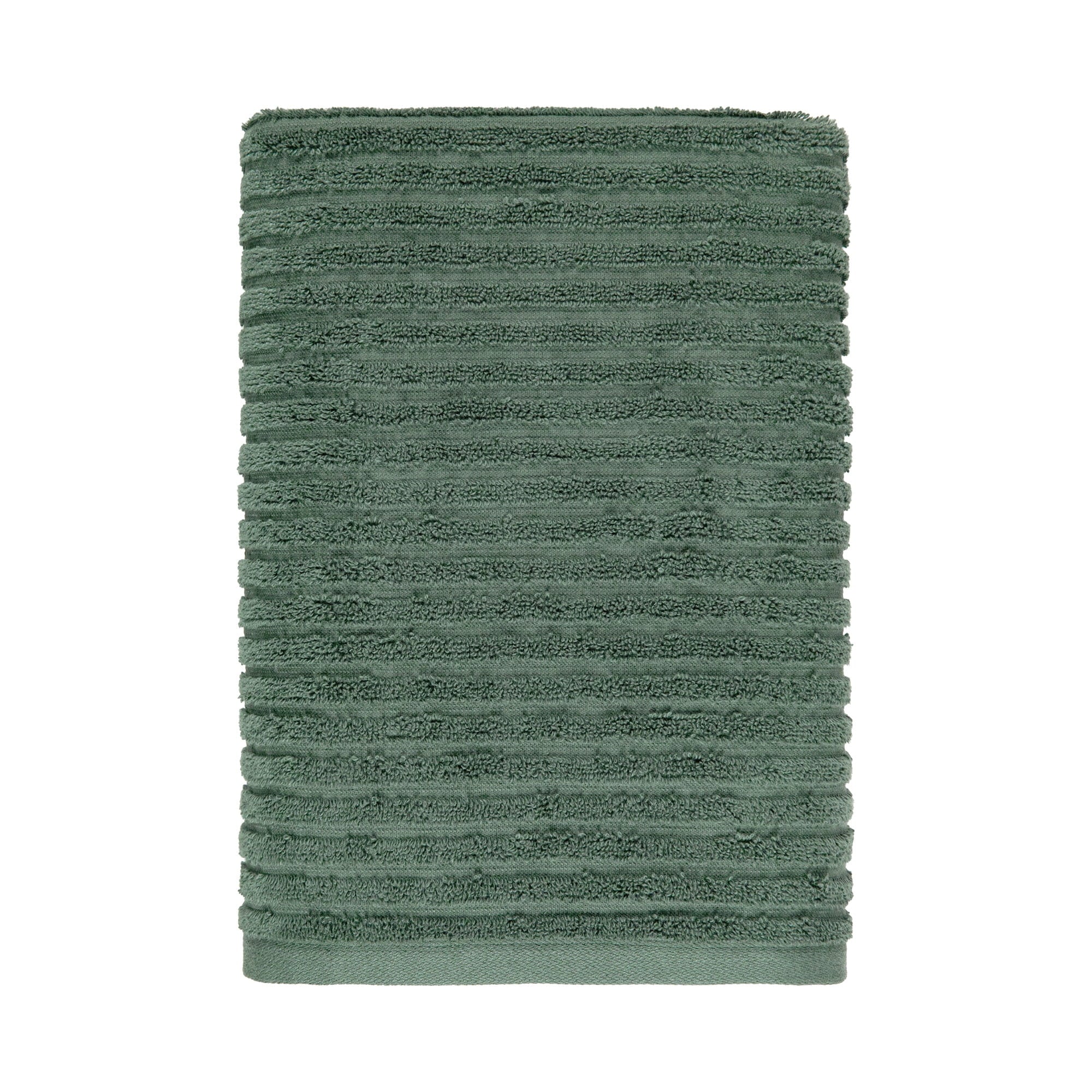 PowerLoft 6 Piece Bath Towel Set, Green Ash Textured Stripe - Image 5