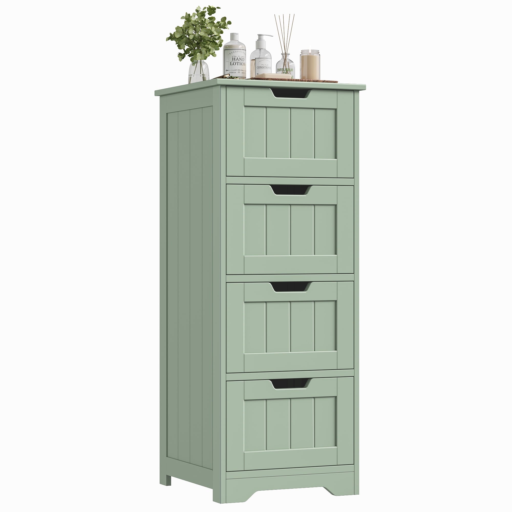 Bathroom Storage Cabinet, Free Standing Narrow Cabinet with 4 Drawers Entryway Storage Organizer for Living Room Bedr... - Image 6