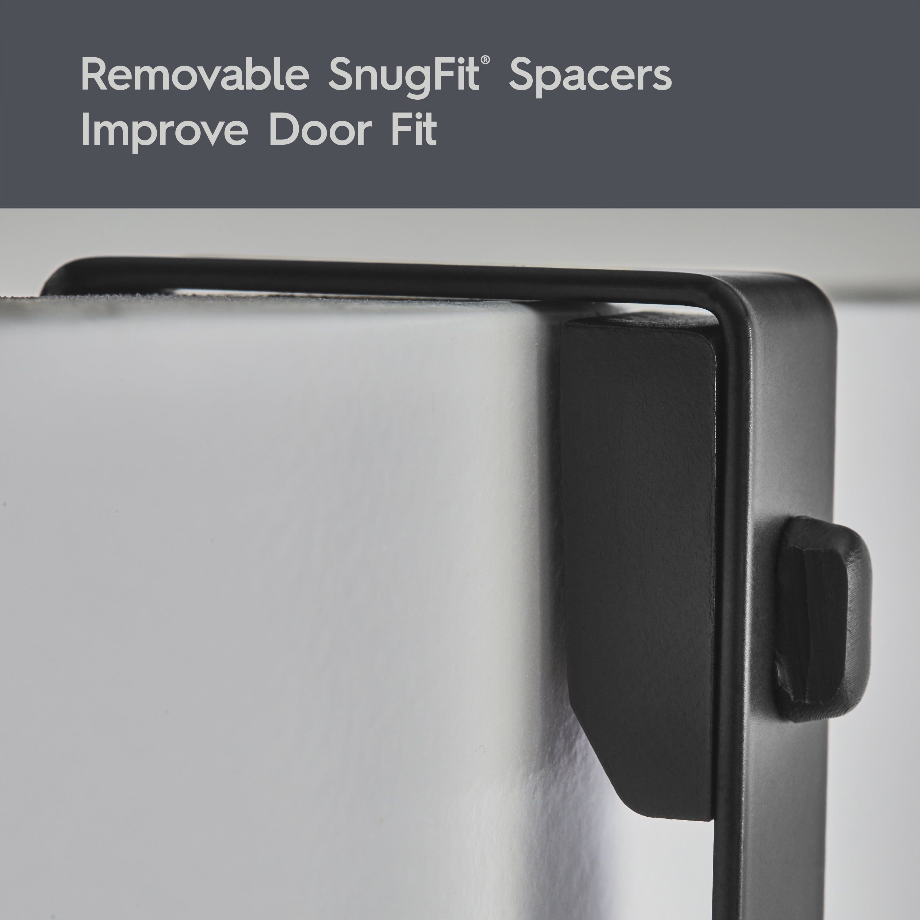 SnugFit over-the-Door Hook Rack with 6 Double Hooks, Matte Black - Image 4