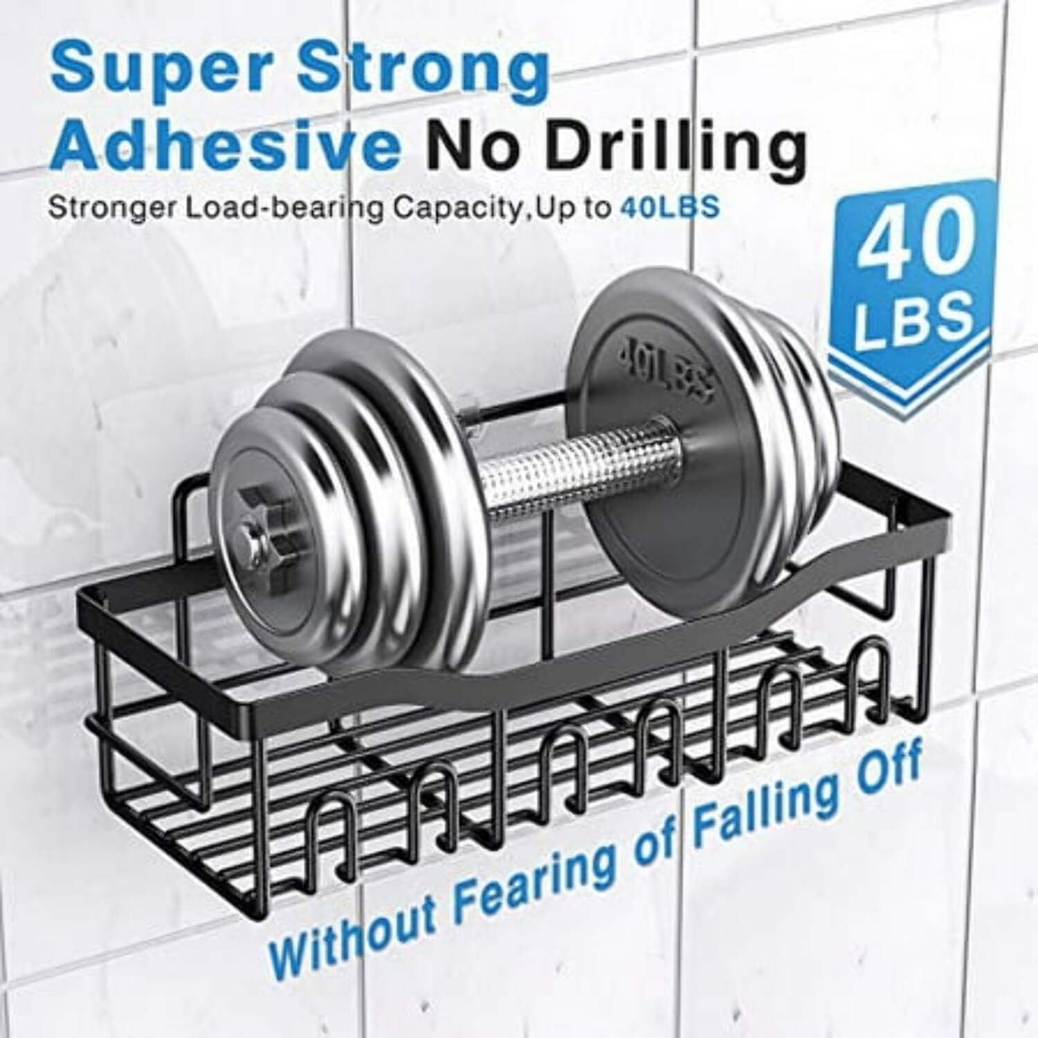 Caddy, 5 Pack Rustproof Stainless Steel Bath Organizers With Large Capacity, No Drilling Shelves for Bathroom Storage... - Image 3
