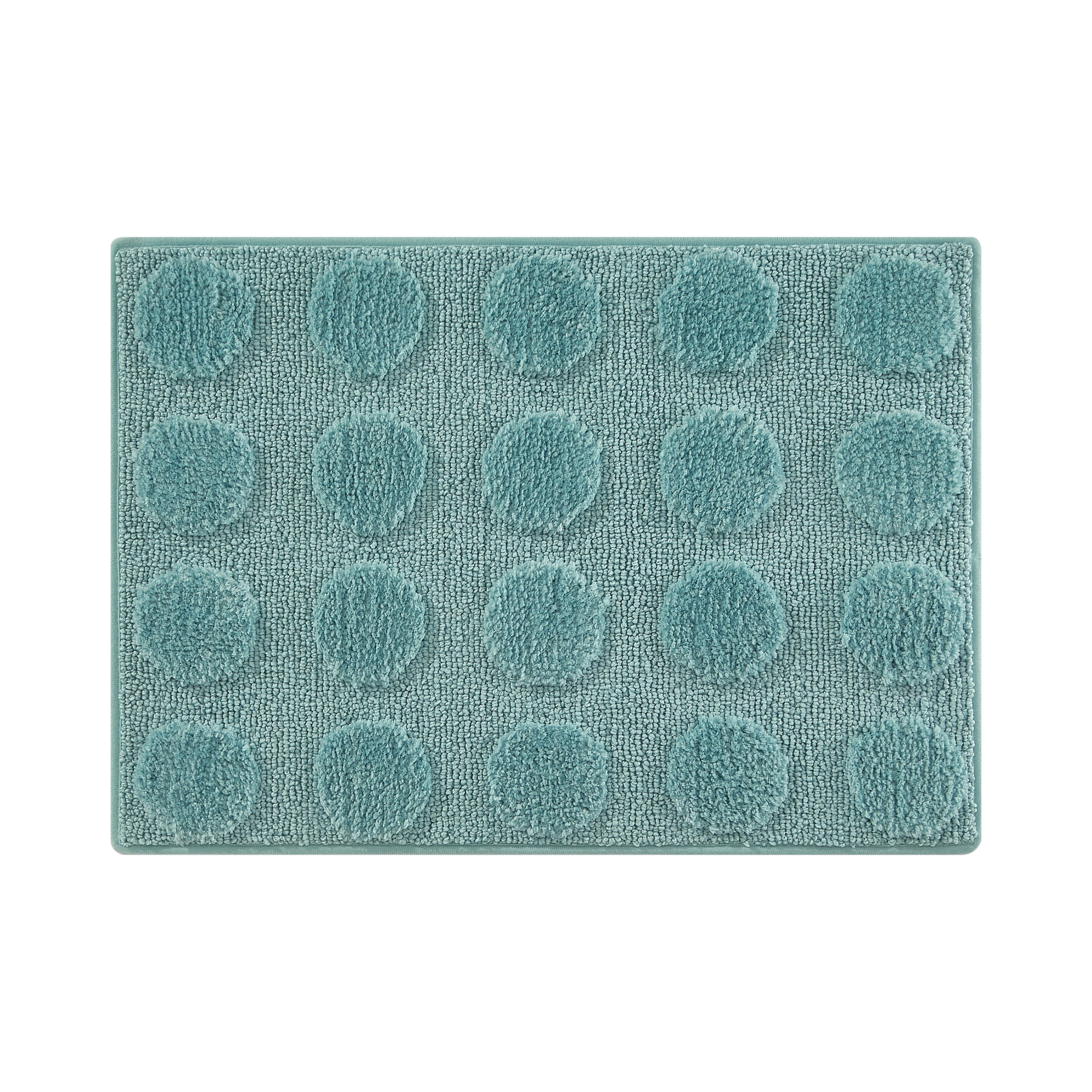 15-Piece Blue Dots Bathroom Set – Shower Curtain, Bath Rugs & Hooks, Modern Washable Design - Image 4