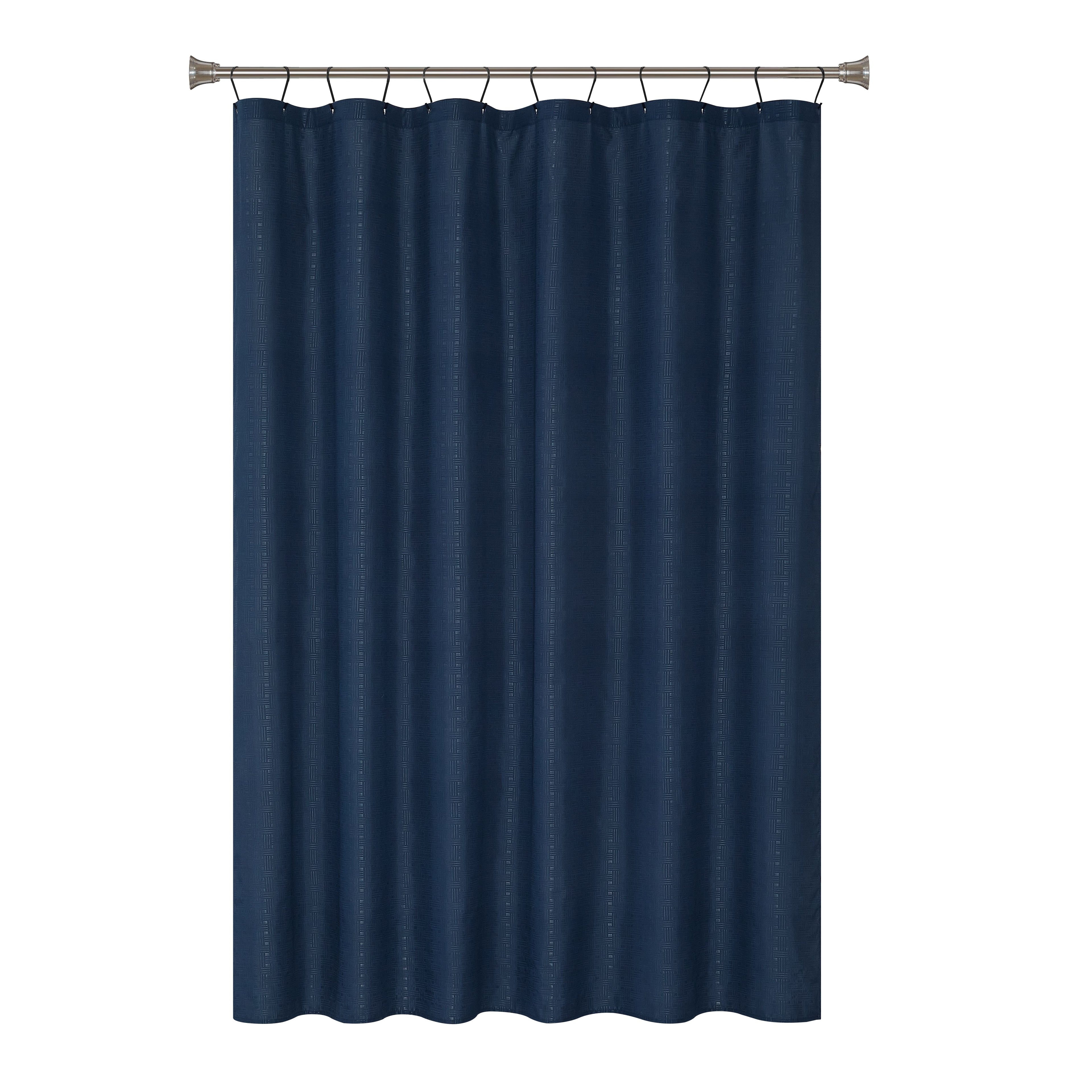15-Piece Checkered Bathroom Set – Textured Shower Curtain, Bath Rugs & Hooks, Washable Fabric - Image 3