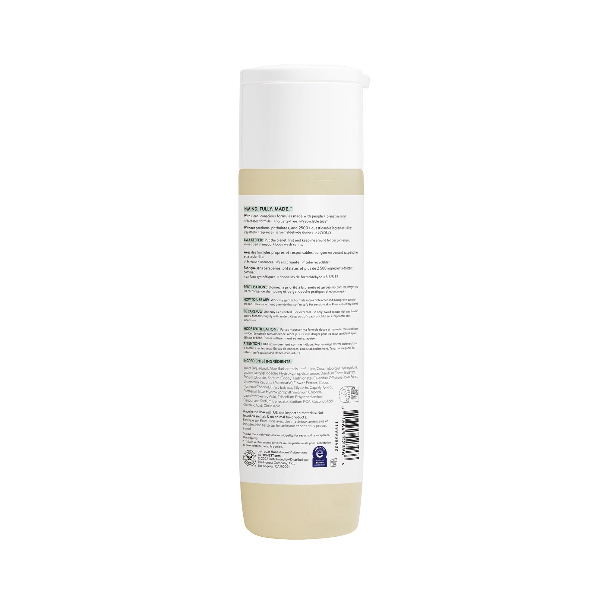 The Company Sensitive 2-in-1 Shampoo and Body Wash, Fragrance Free, 10 fl oz - Image 2