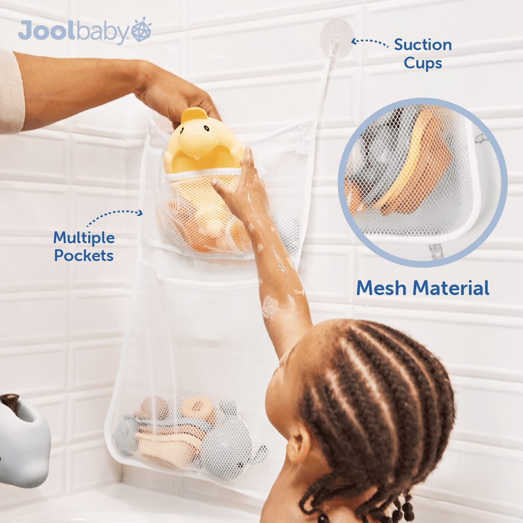 Tub Time Bath Organizer Mesh Storage Bag with Suction Cups - Image 5