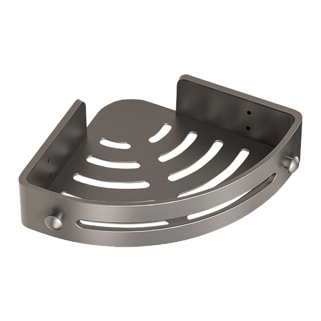 Bathroom Corner Shelf Gray Wall Mounted Corner Shower Caddy Kitchen Corner Shelves No Drill Shower Organizer - Image 2