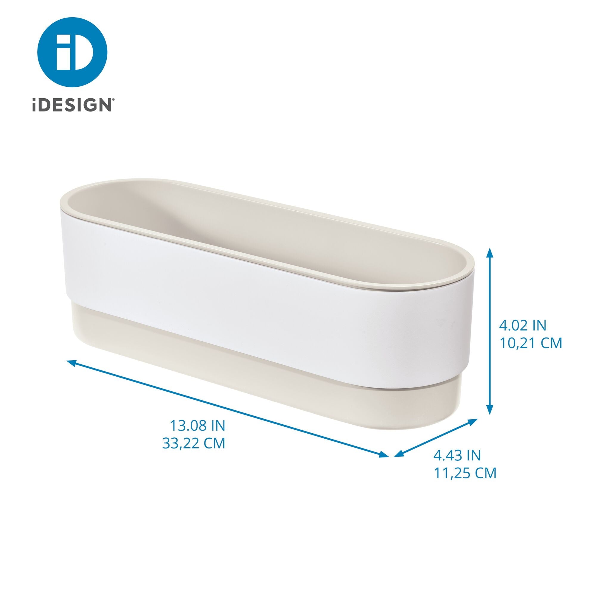iDesign Adhesive Shower Basket - Orleans Collection - Coconut/White - Image 5