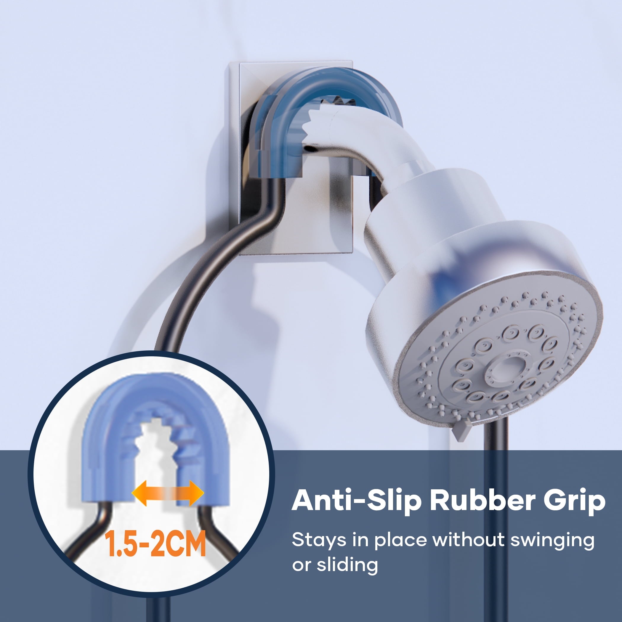 Topritt Shower Caddy - Hanging Over Shower Head, Fits 1" Standard Pipe, Large Storage for Shampoo & Soap Holder, No-Drill, Black - Image 3