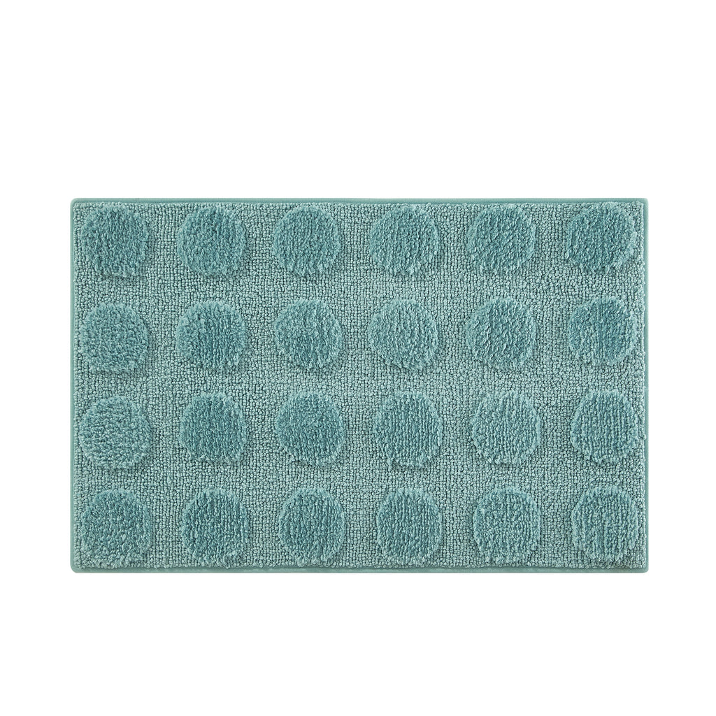 15-Piece Blue Dots Bathroom Set – Shower Curtain, Bath Rugs & Hooks, Modern Washable Design - Image 5