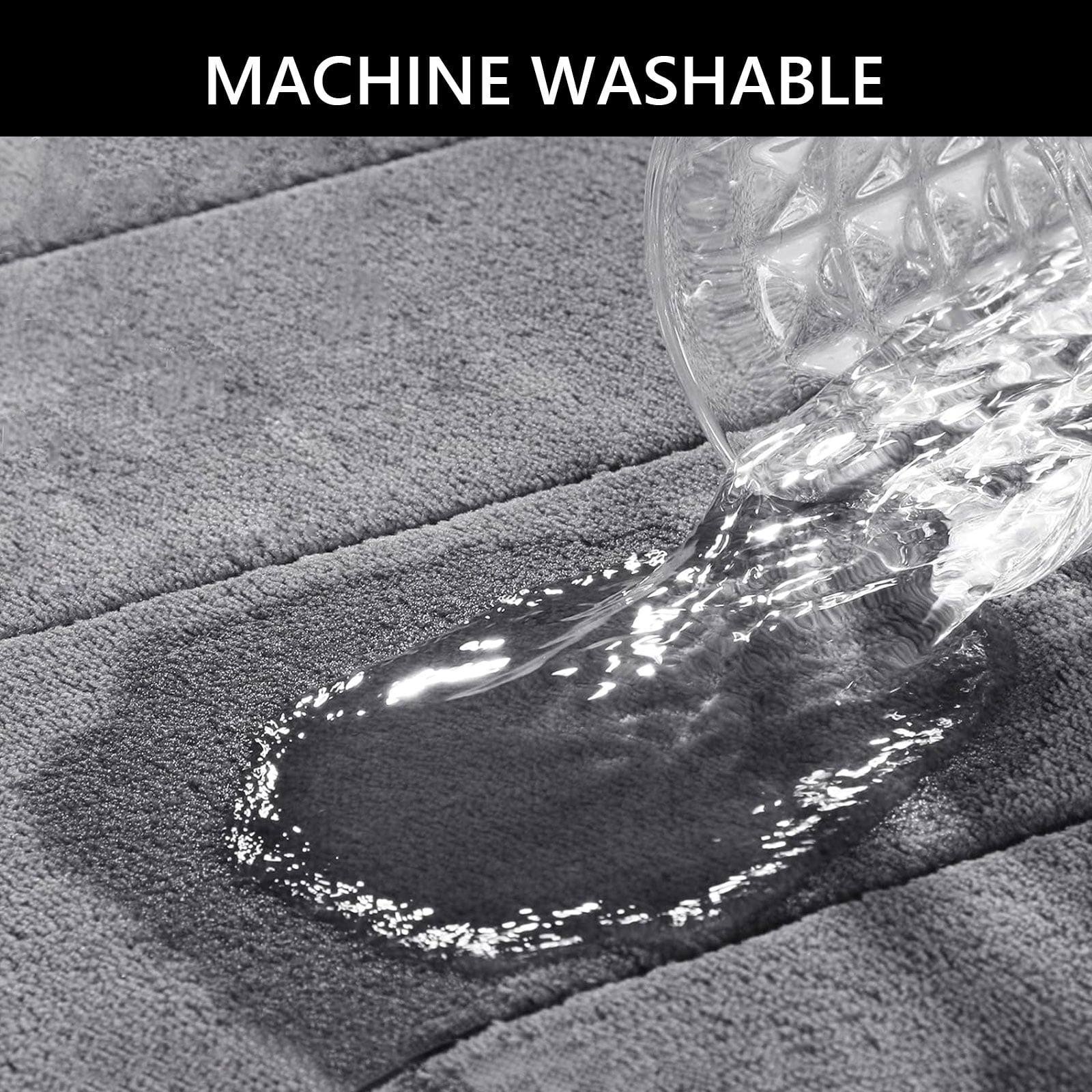 Bathroom Rug Set 2 Piece 16 x 24 and 20 x 32 inch Bathroom Mats and Rugs Sets for Washroom Toilet Gray - Image 5