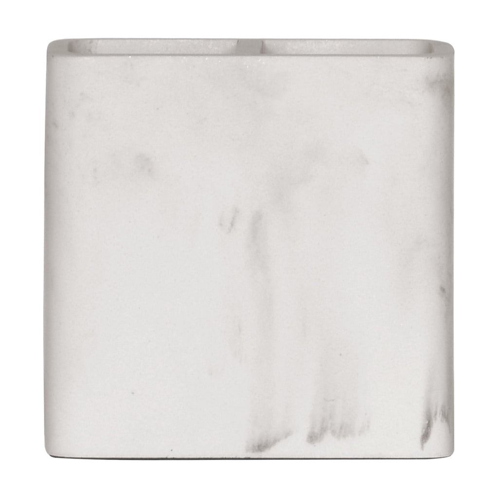 Faux Marble Toothbrush Holder, White - Image 5