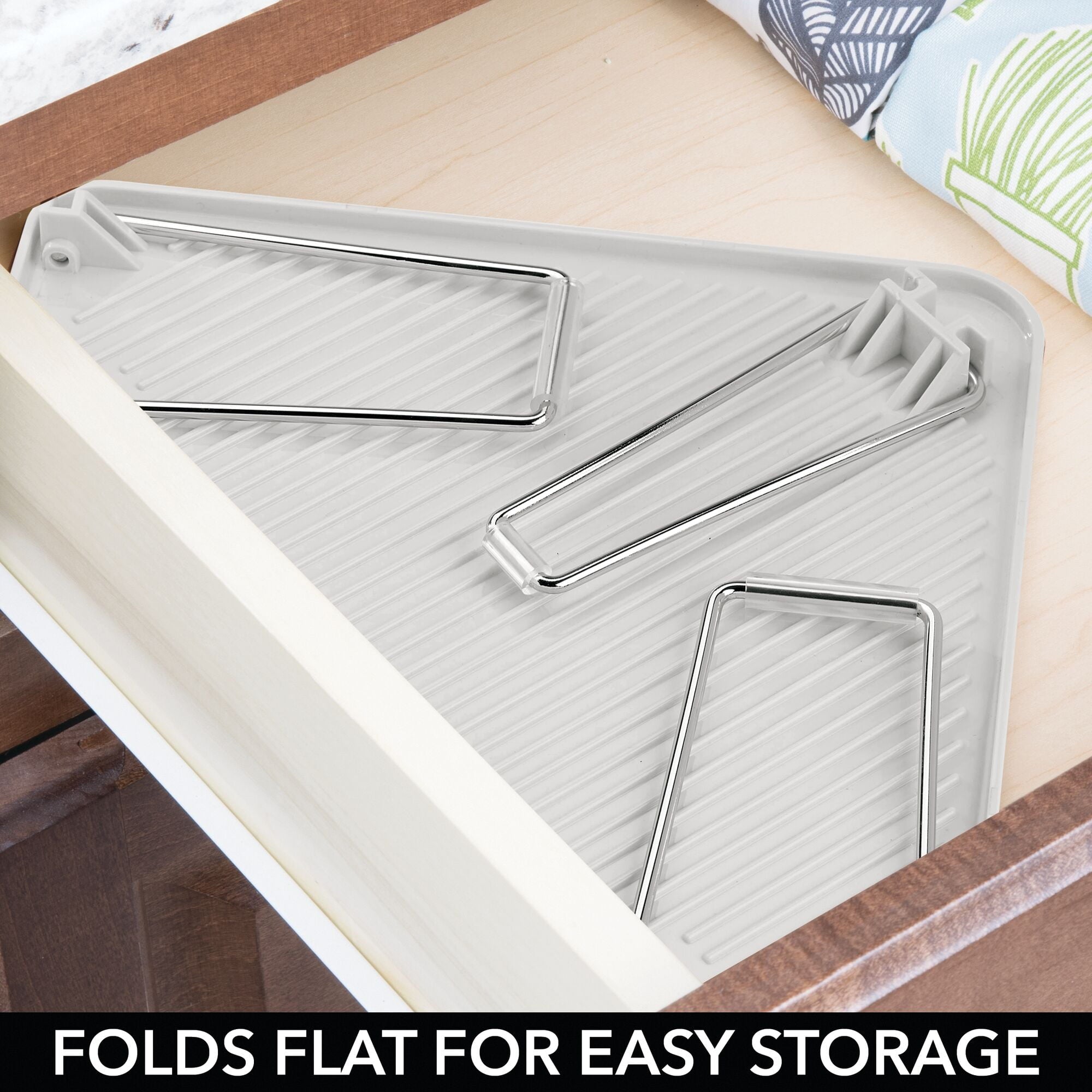 Stackable Rack, Bathroom, 2 Pack, Stone Gray - Image 5