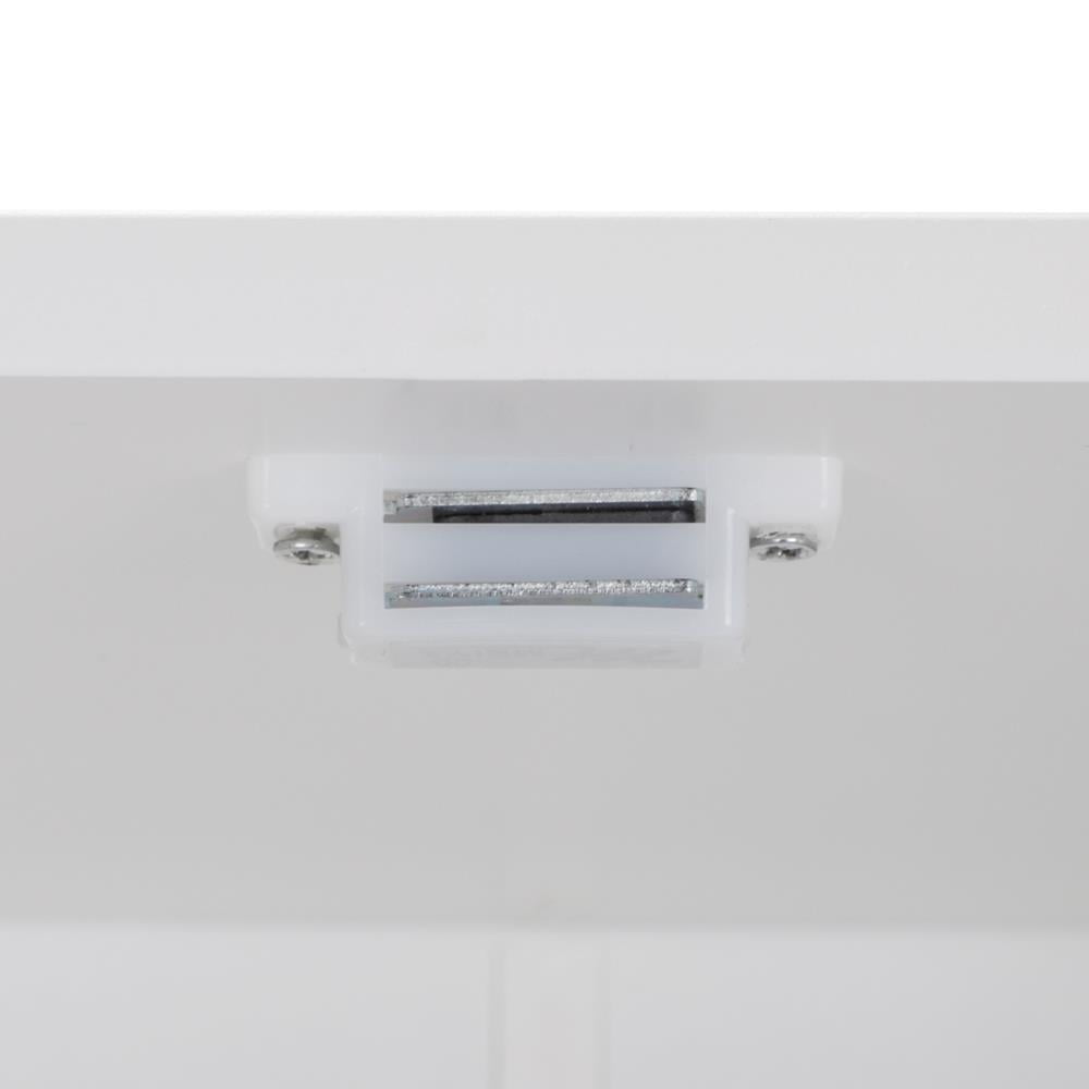 ZENY White Wooden 2 Door Bathroom Cabinet Storage with 3 Shelves Free Standing - Image 3
