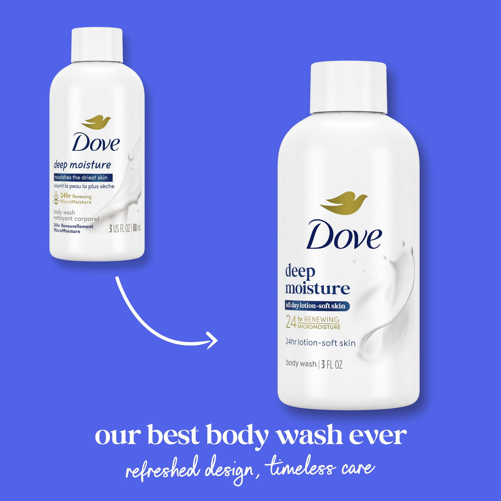 Dove Deep Moisture Nourishing Gentle Body Wash, 3 fl oz - Image 3