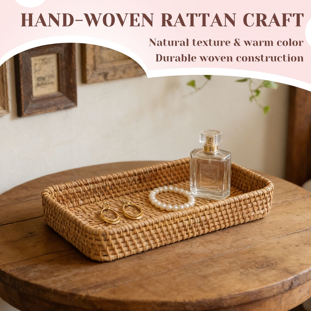 and Toilet Tank Basket for Bathroom Storage Long Narrow Hand Towel Organizer (10.6 x 4.3 x 1.57 inch) - Image 3