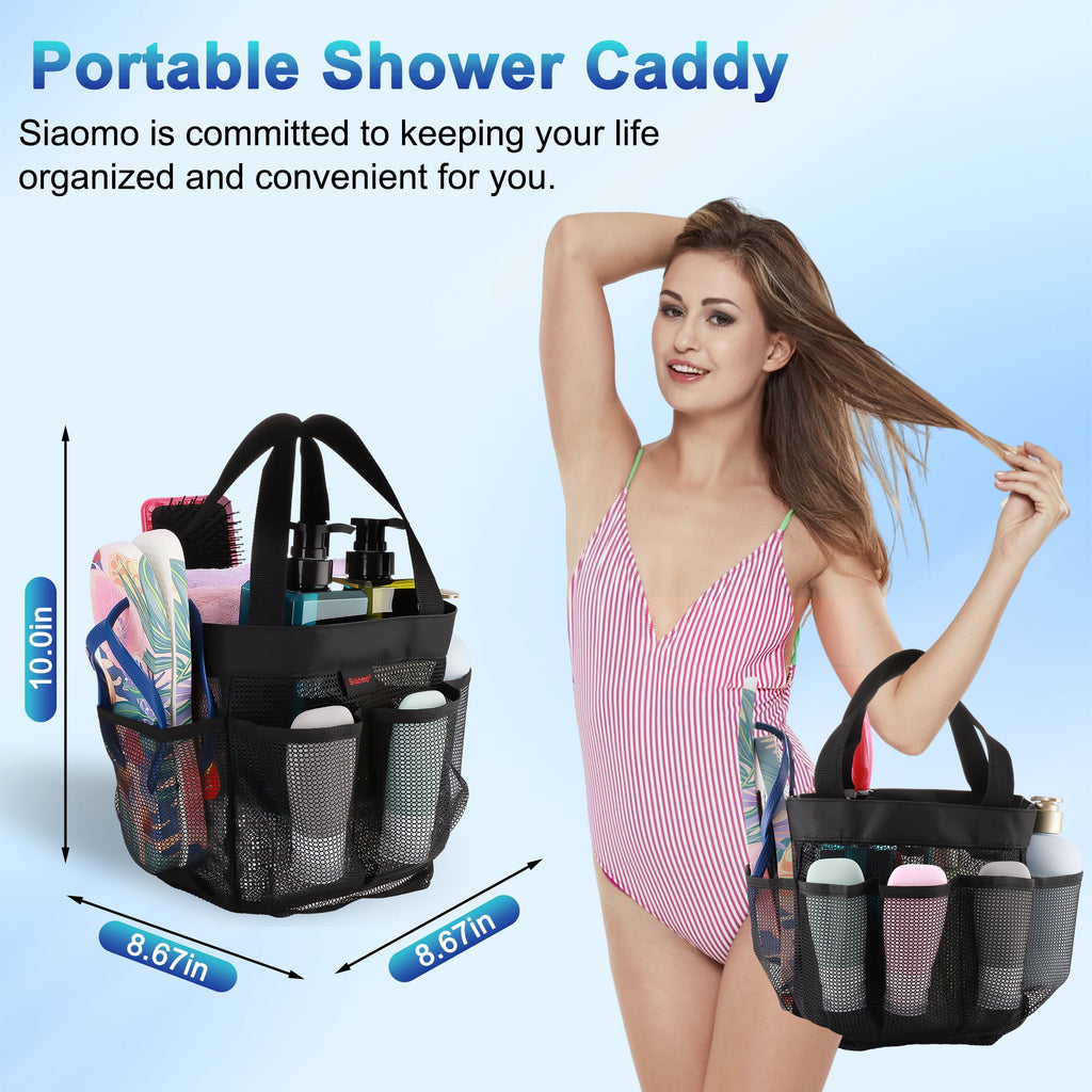 Shower Caddy Portable Tote Bag for College Dorm Essentials, Bathroom, Gym, Camp, Travel, Hanging Caddy Basket, Quick ... - Image 5