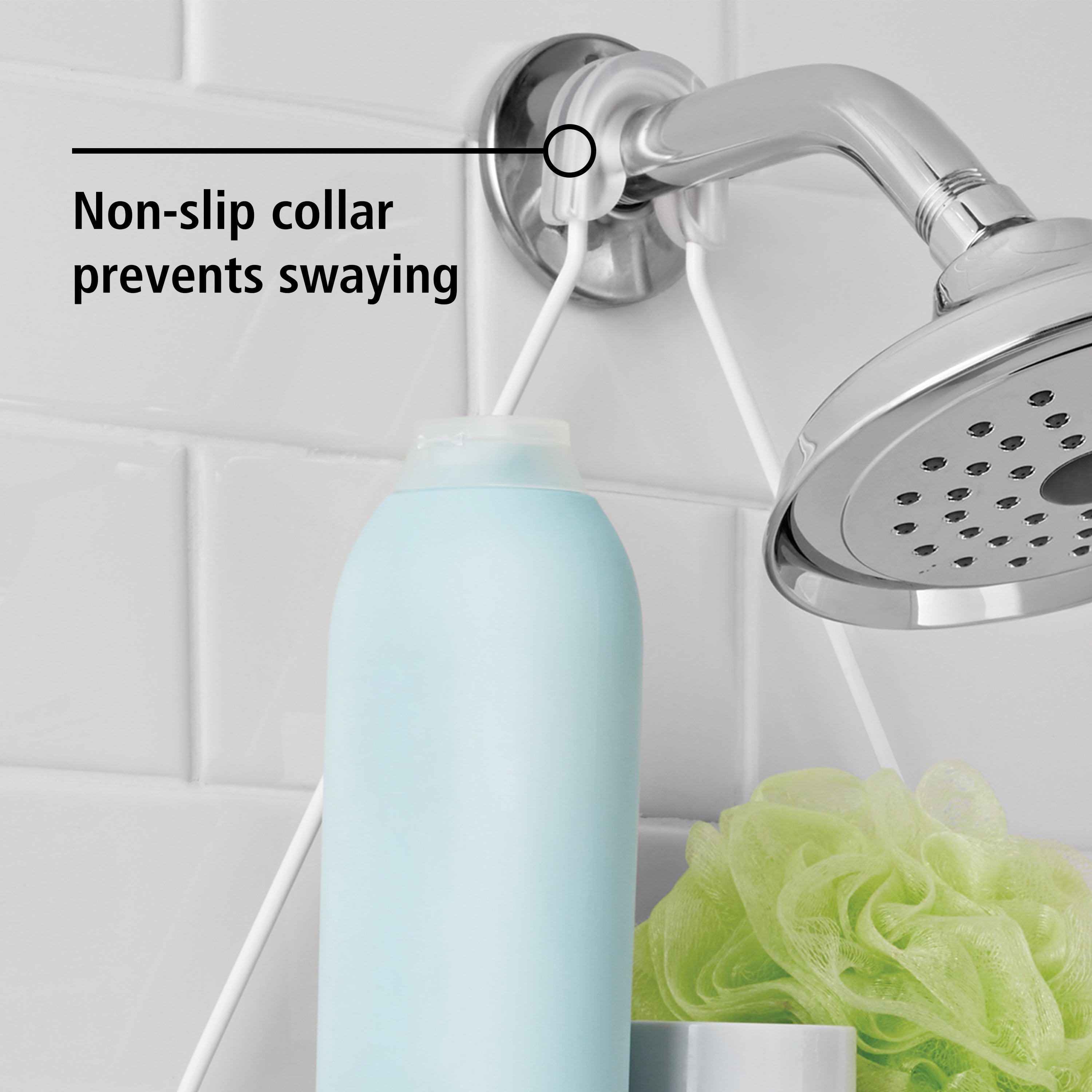 Shower Caddy with 2 Shelves and Soap Tray, White - Image 4