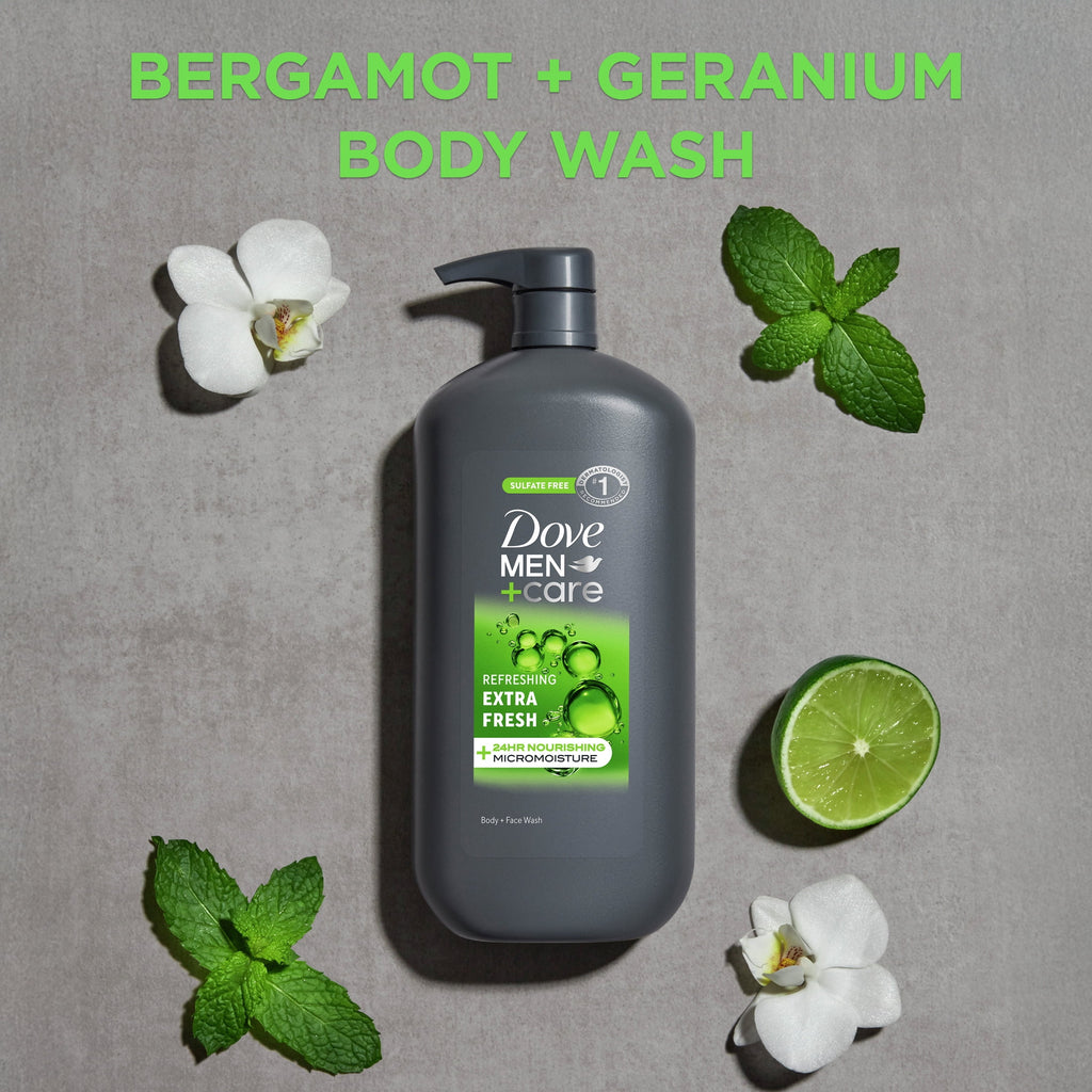 Extra Fresh Refreshing Hydrating Face and Body Wash, 30 fl oz - Image 3