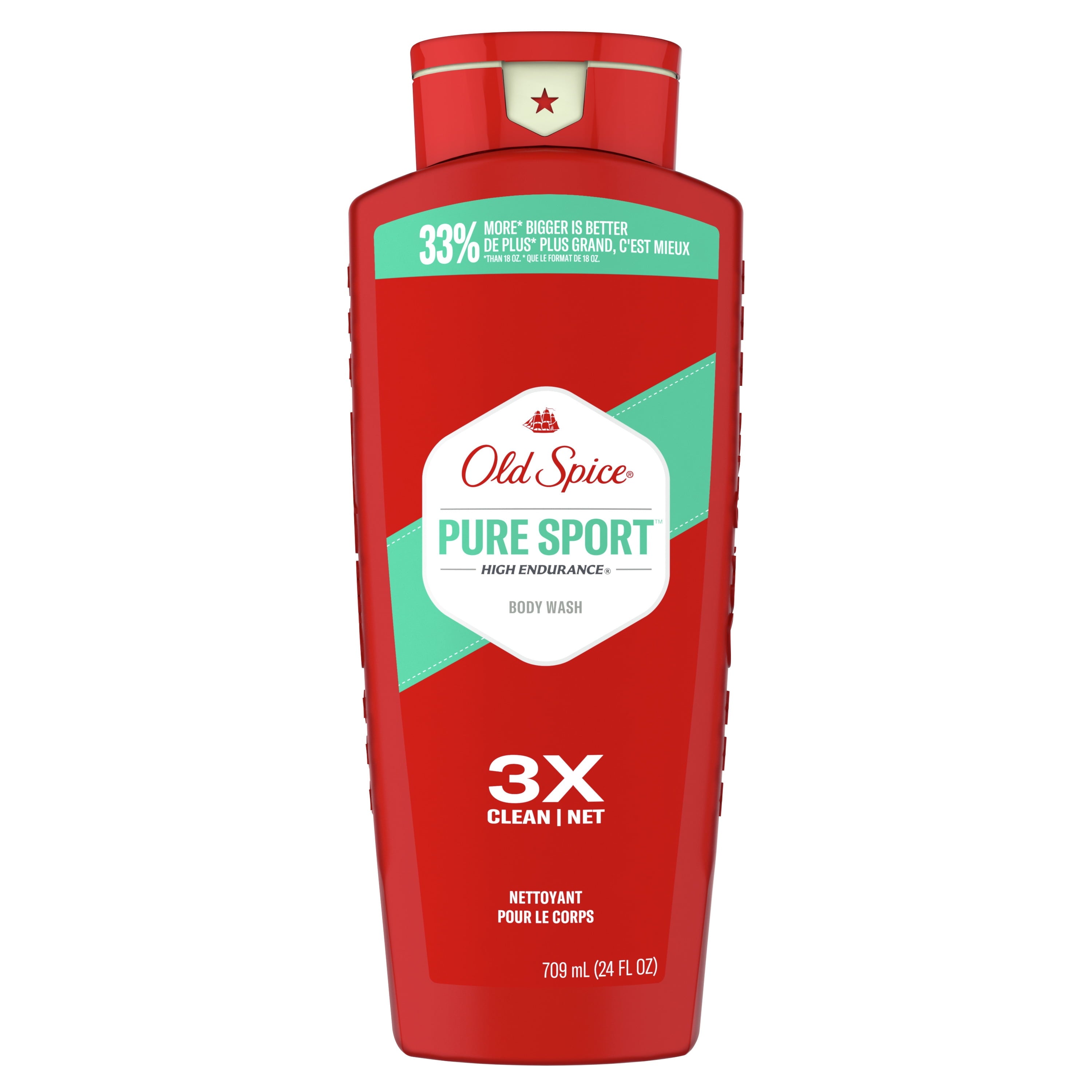 Old Spice High Endurance Men's Body Wash, Pure Sport Scent, 24 fl oz - Image 2