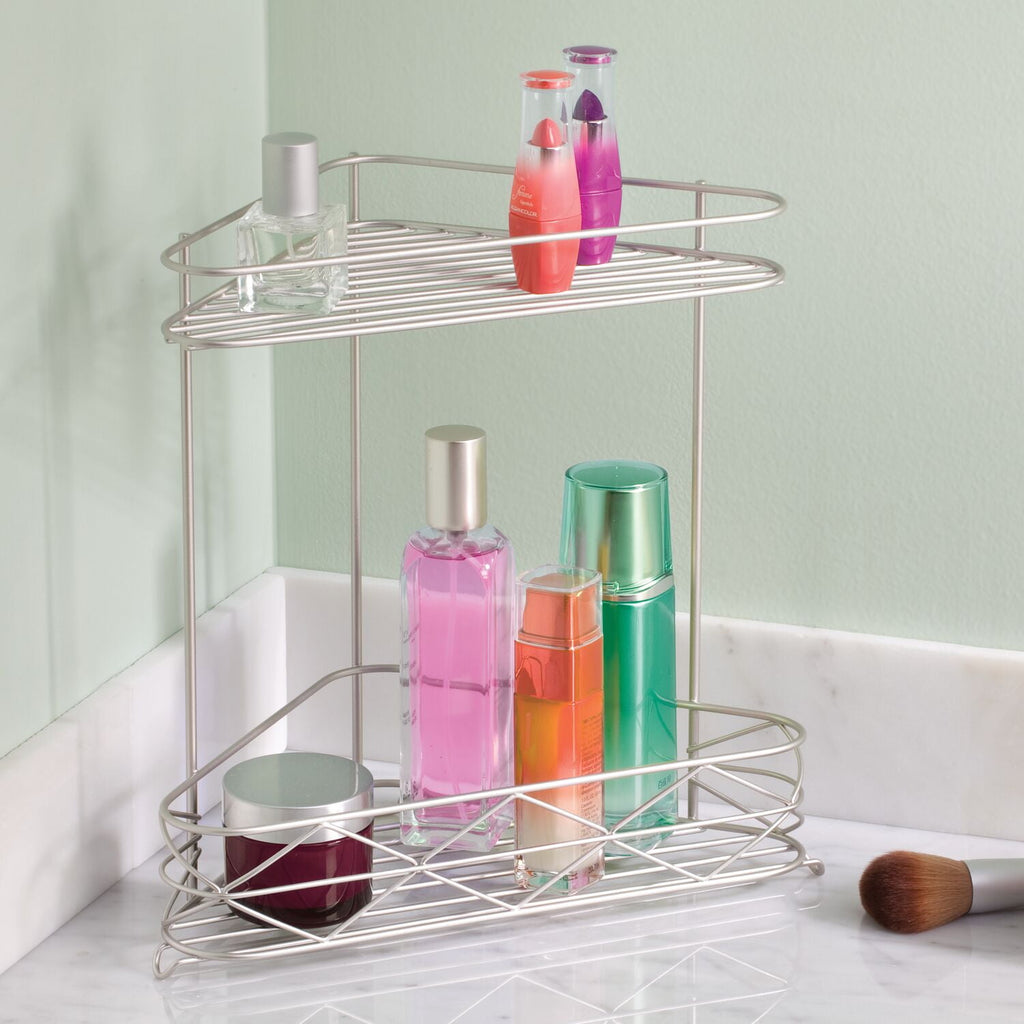 Steel Corner Bathtub Shower Storage Shelf, 10.75" x 6.5" x 10.6", Satin - Image 6