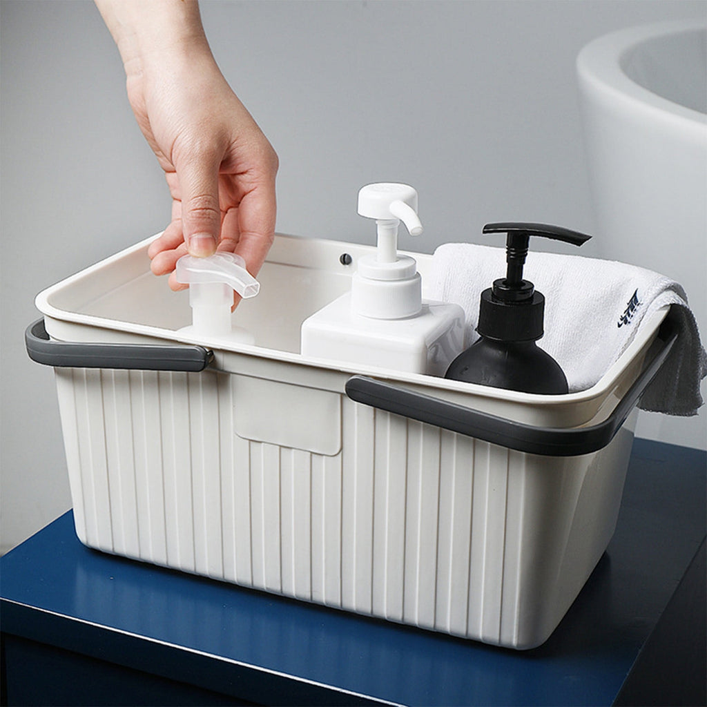with Handle Portable Toiletry room Plastic Toiletry Storage Draining Shower Caddy Bins for room, Kitchen, Dorm Room, ... - Image 5