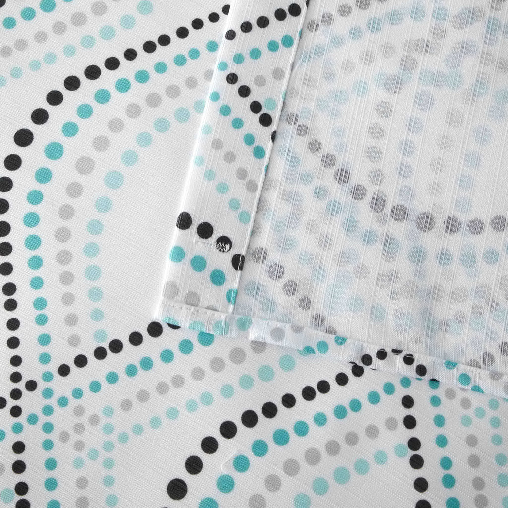 Mainstays 14-Piece Blue Dot Shower Curtain Set – 72" x 72" Fabric Curtain, PEVA Liner & Rust-Resistant Hooks, Easy-Clean Bathroom Upgrade - Image 3