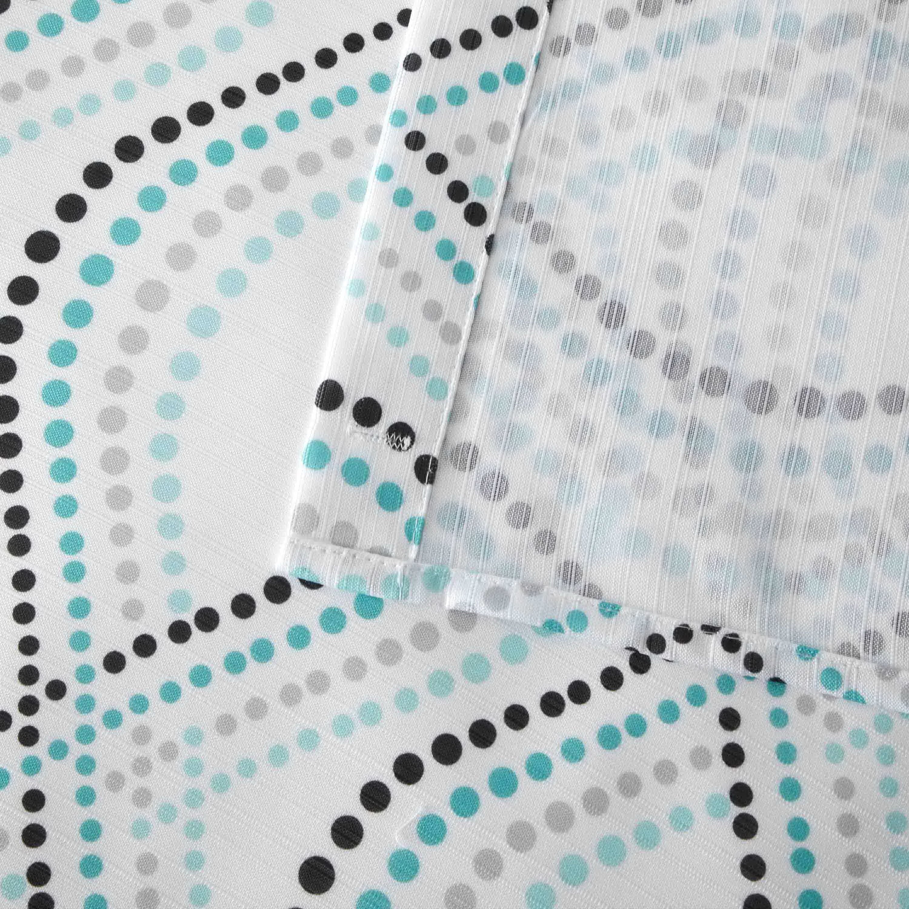 Mainstays 14-Piece Blue Dot Shower Curtain Set – 72" x 72" Fabric Curtain, PEVA Liner & Rust-Resistant Hooks, Easy-Clean Bathroom Upgrade - Image 3