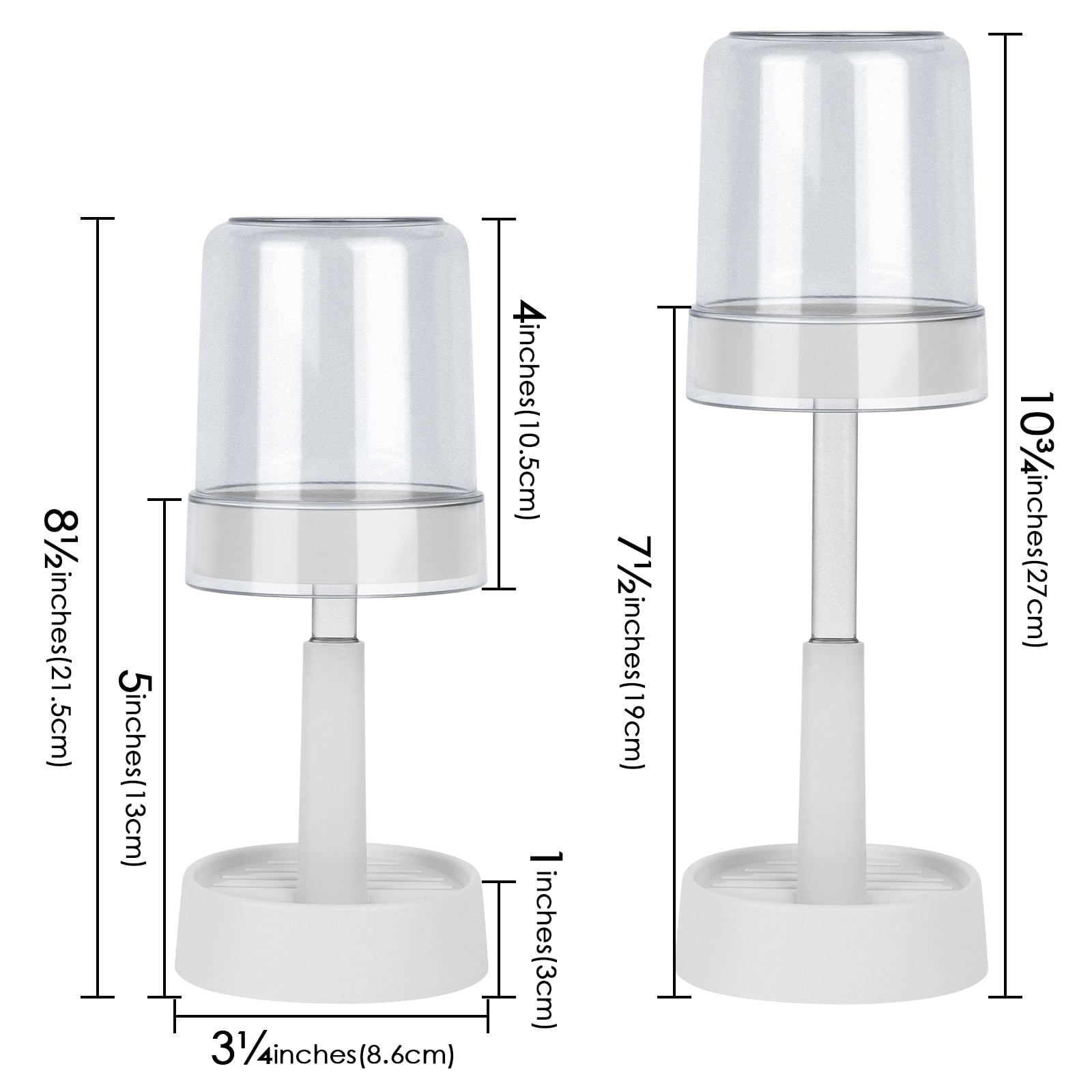 DODAMOUR Height Adjustable Toothbrush Holder for Bathroom, Toothbrush Holder Stand with Tooth Brush Cup, Compatible with Conventional, Elect - Image 2