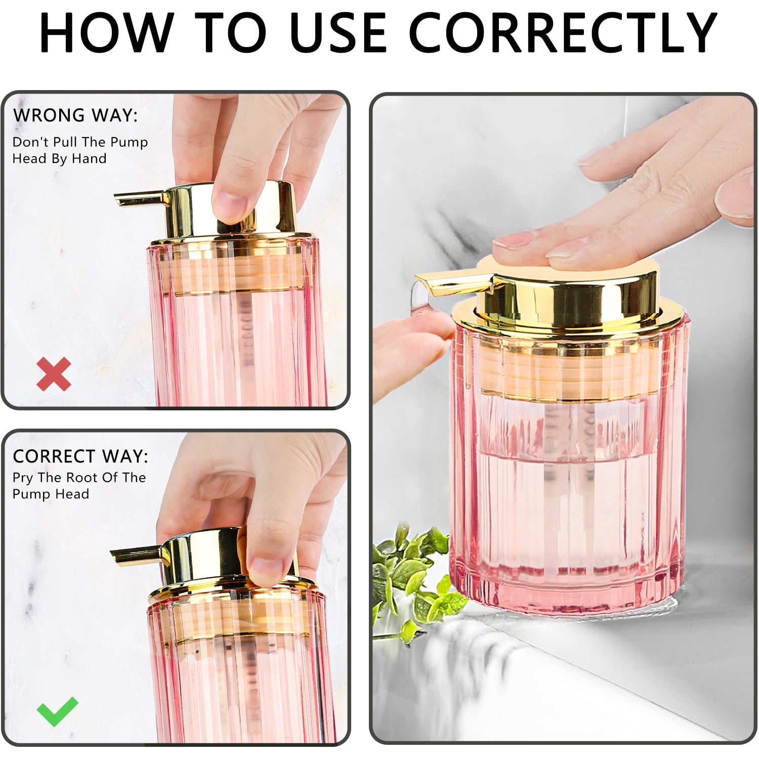 Bathroom Accessories Set, 4 Pcs Glass Bathroom Accessories Sets Complete w/Soap Dispenser, Soap Dish ,Toothbrush Hold... - Image 3