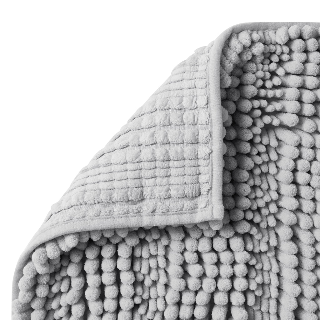 Mainstays Textured Soft Silver Chenille Polyester Bath Rug Set, 2-Piece - Image 4