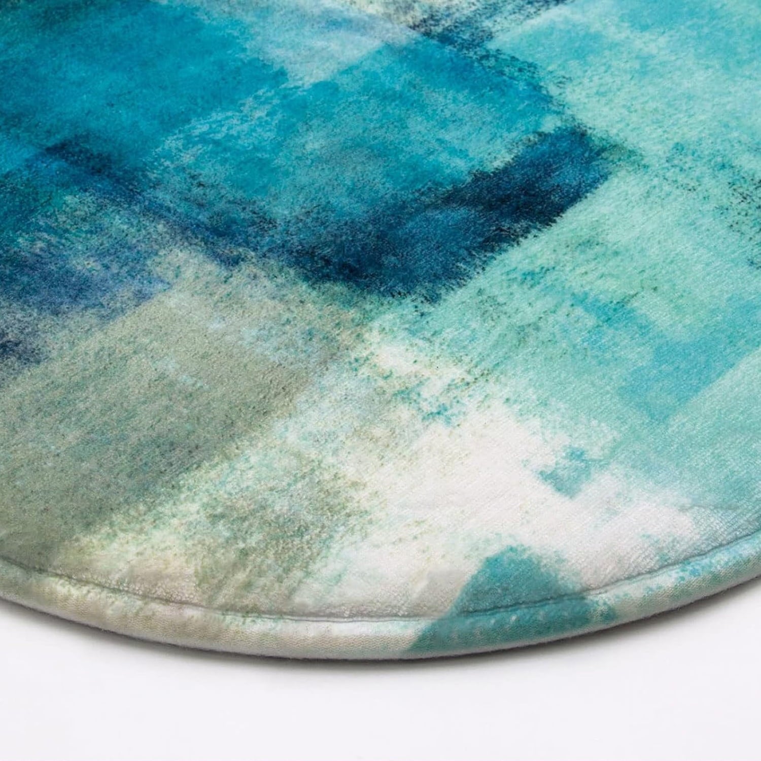 Bathroom Sets Teal Shower Curtains with 12 Hooks Large Bath Mat, Toilet Lid Cover and U-Shape Rugs for Home Hotel Decor - Image 3