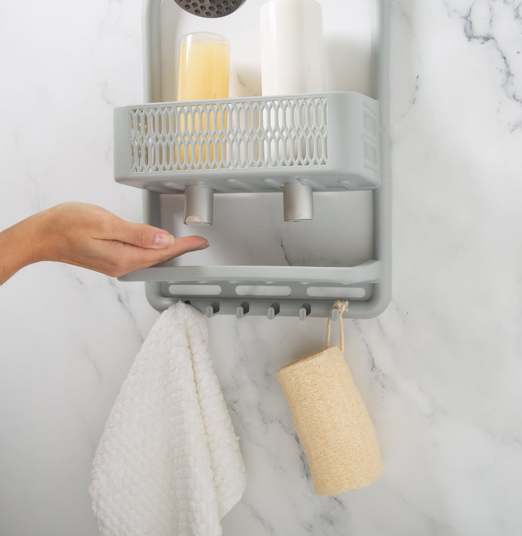 Plastic Shower Caddy, Gray - Image 5