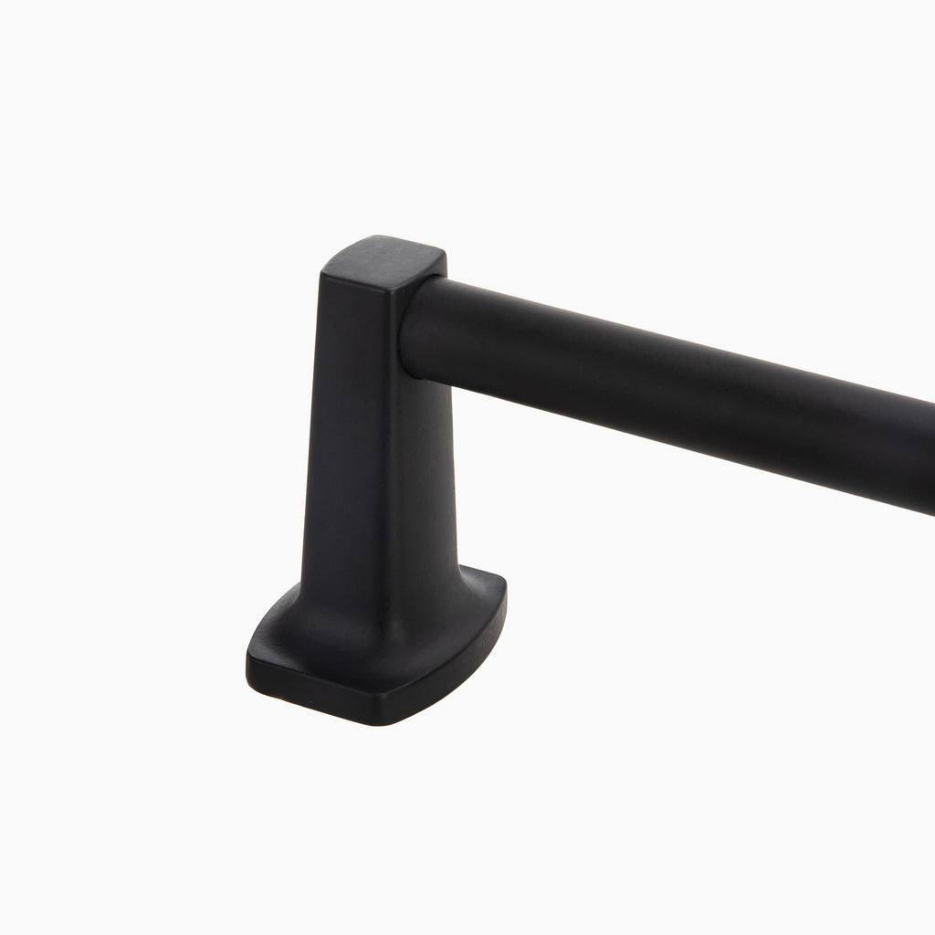 Wall Mount Steel 24 inch Towel Holder Bar, Black Finish, Horizontal Orientation - Image 3
