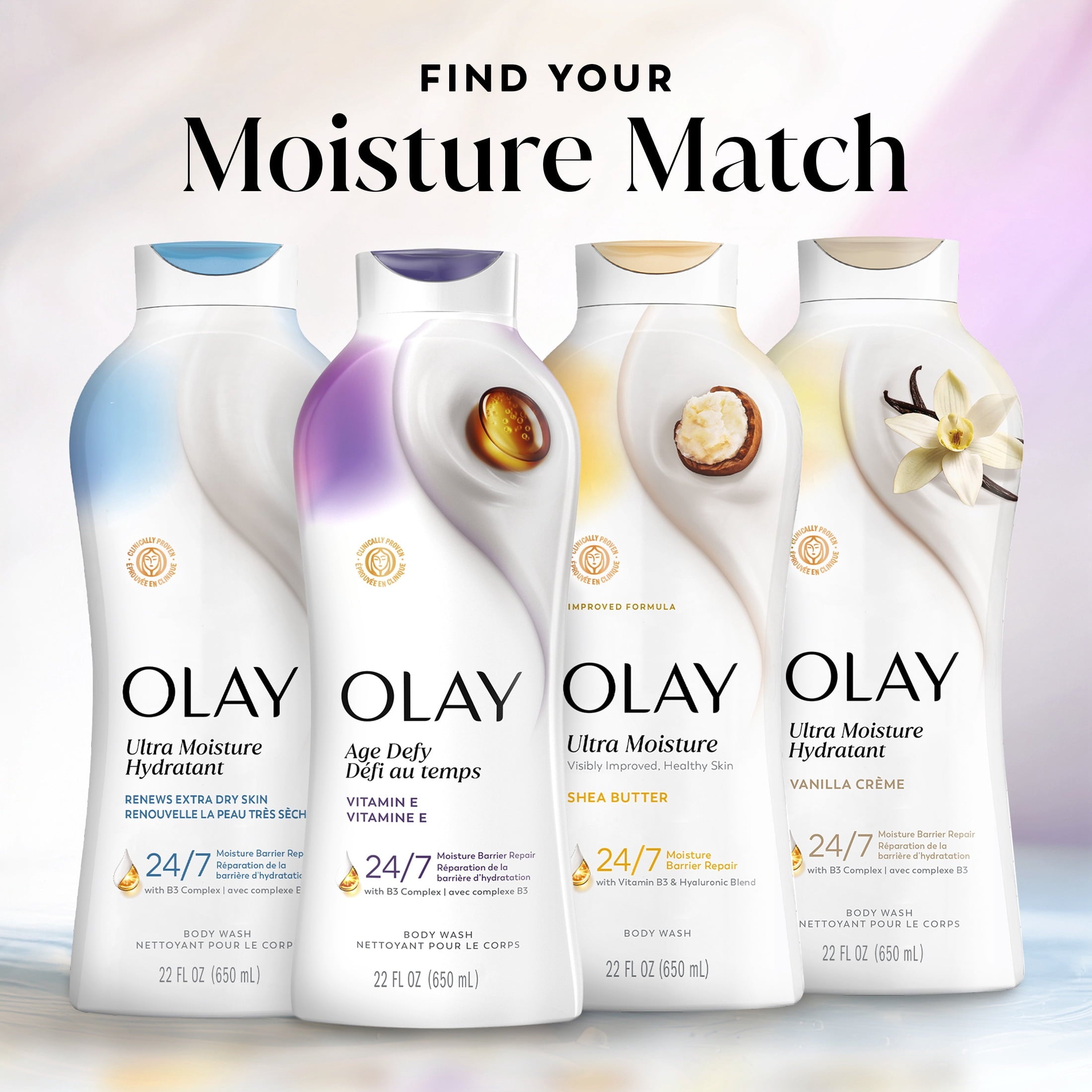 Olay Ultra Moisture Body Wash, Age Defy Body Wash Vitamin B3 & Hyaluronic, 22 FL OZ - Image 6
