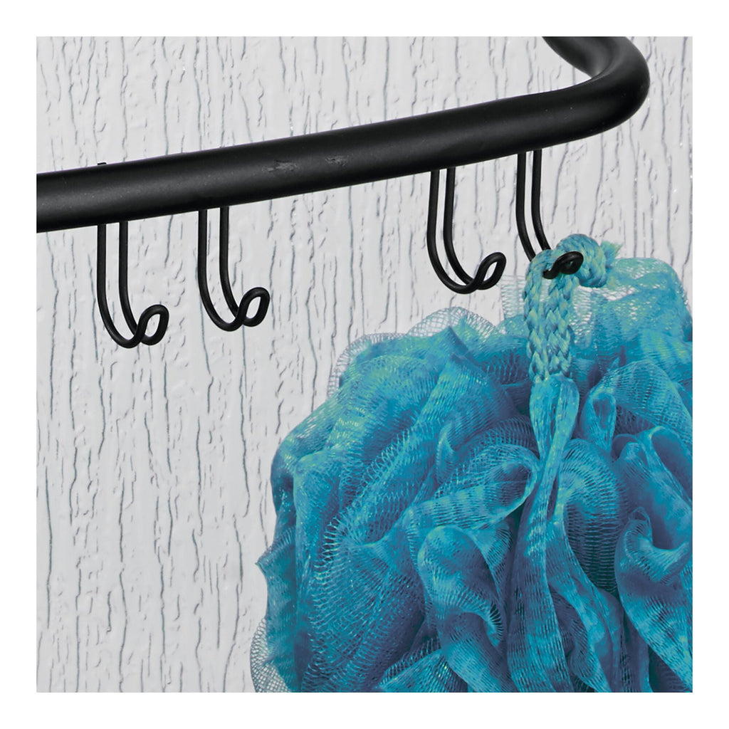 iDesign Forma Over the Door Shower Caddy, Matte Black - Image 3