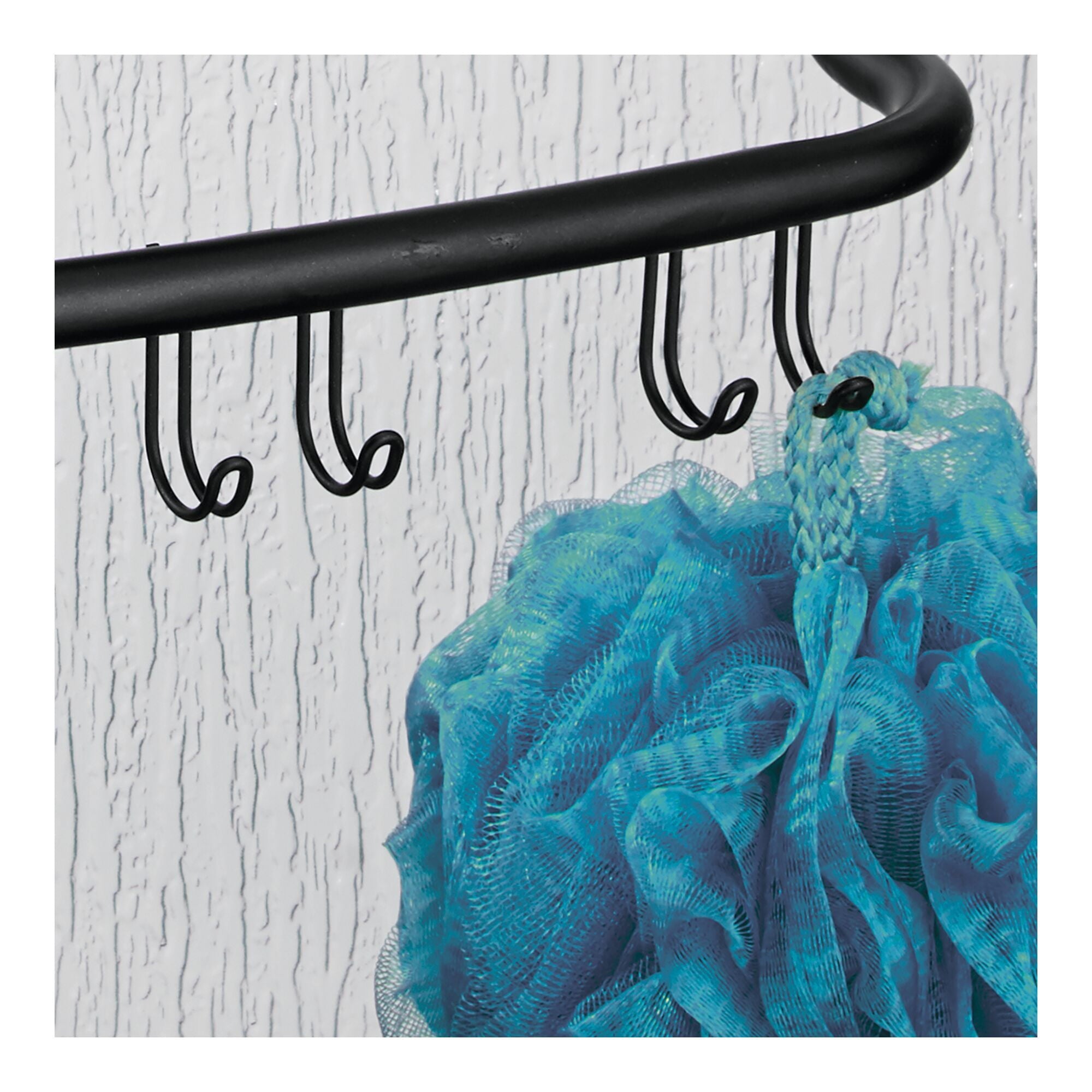 iDesign Forma Over the Door Shower Caddy, Matte Black - Image 3