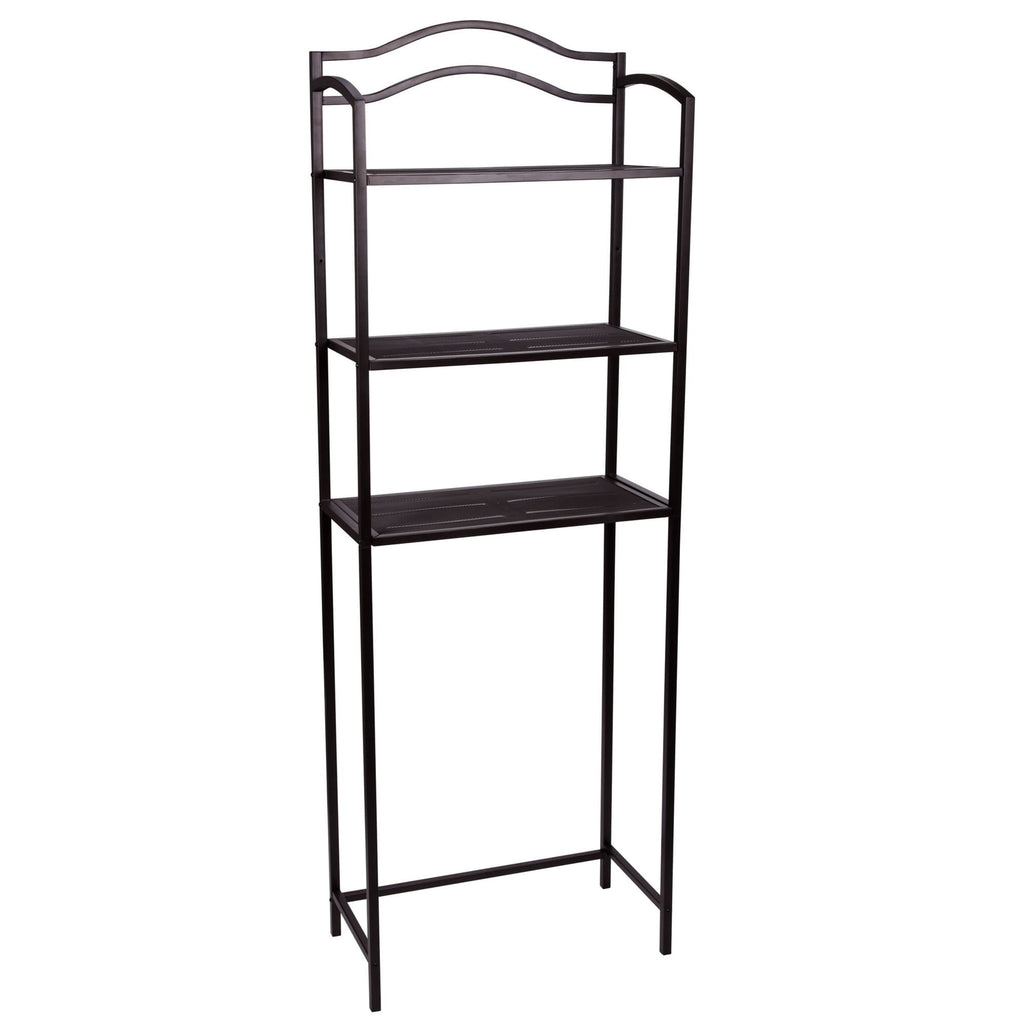 Household Essentials 3-Tier Over the Toilet Storage Shelf, Espresso Brown - Image 5