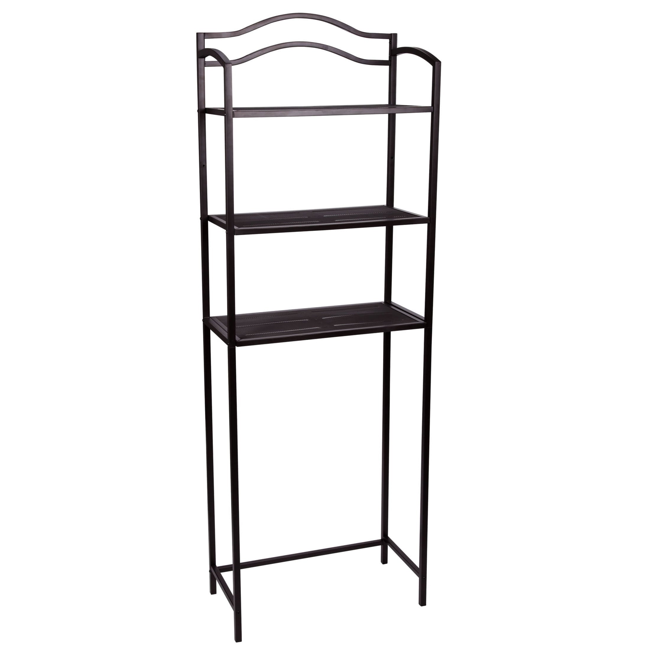 Household Essentials 3-Tier Over the Toilet Storage Shelf, Espresso Brown - Image 5