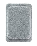 Grey Cloud 2pc Bath Rug Set, 17 x 20 & 20 x 30, Polyester - Image 2
