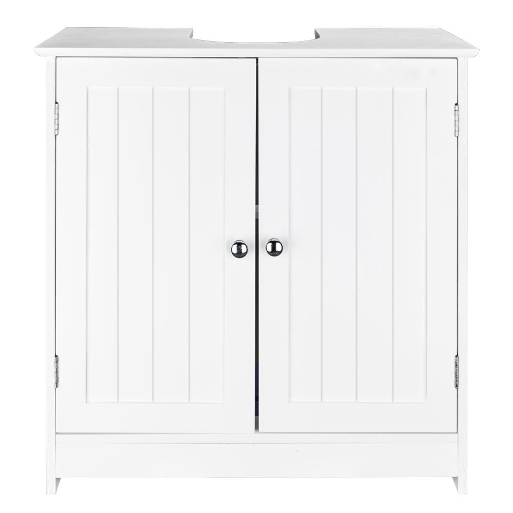 UBesGoo Pedestal Under Sink Storage, Top-Mount Bathroom Vanity Cabinet, 23.6"Lx11.4"Wx23.6"H, White - Image 4