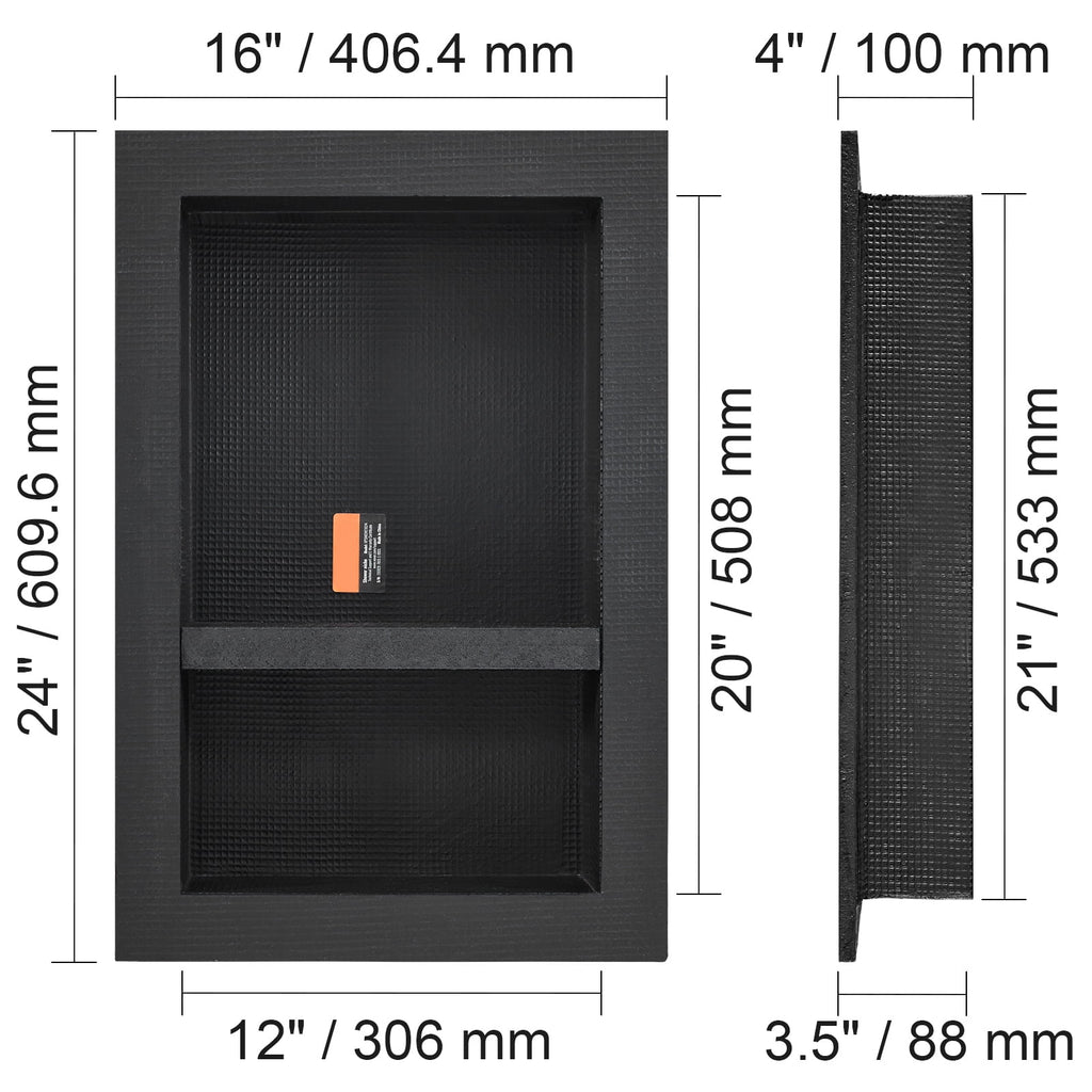 16x24x4" Double Shelf Wall-inserted for Bathroom - Image 3