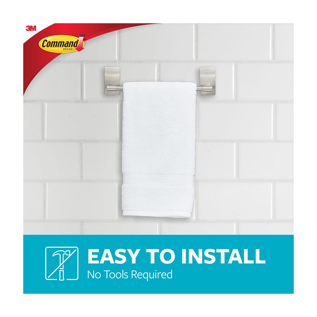 Hand Towel Bar, 1 Towel Bar, Holds 3 lbs, 4 Strips, Bathroom Organization - Image 4