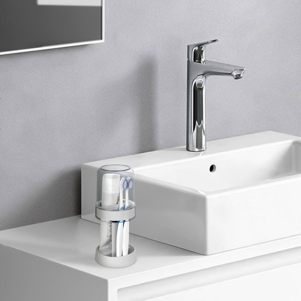 DODAMOUR Height Adjustable Toothbrush Holder for Bathroom, Toothbrush Holder Stand with Tooth Brush Cup, Compatible with Conventional, Elect - Image 6